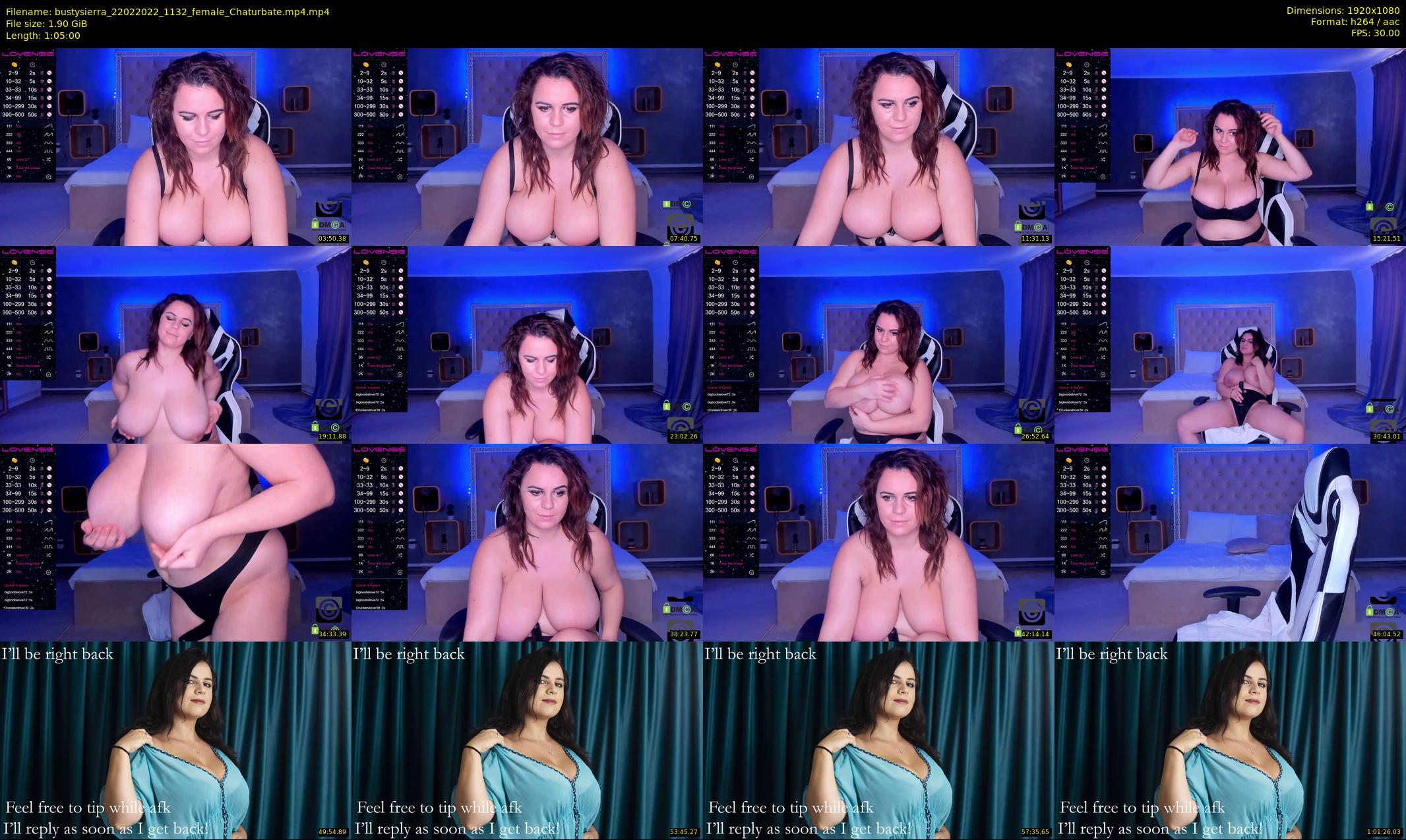 bustysierra — 65 minute Chaturbate female cam show recording, 1080p, Feb 22, 2022