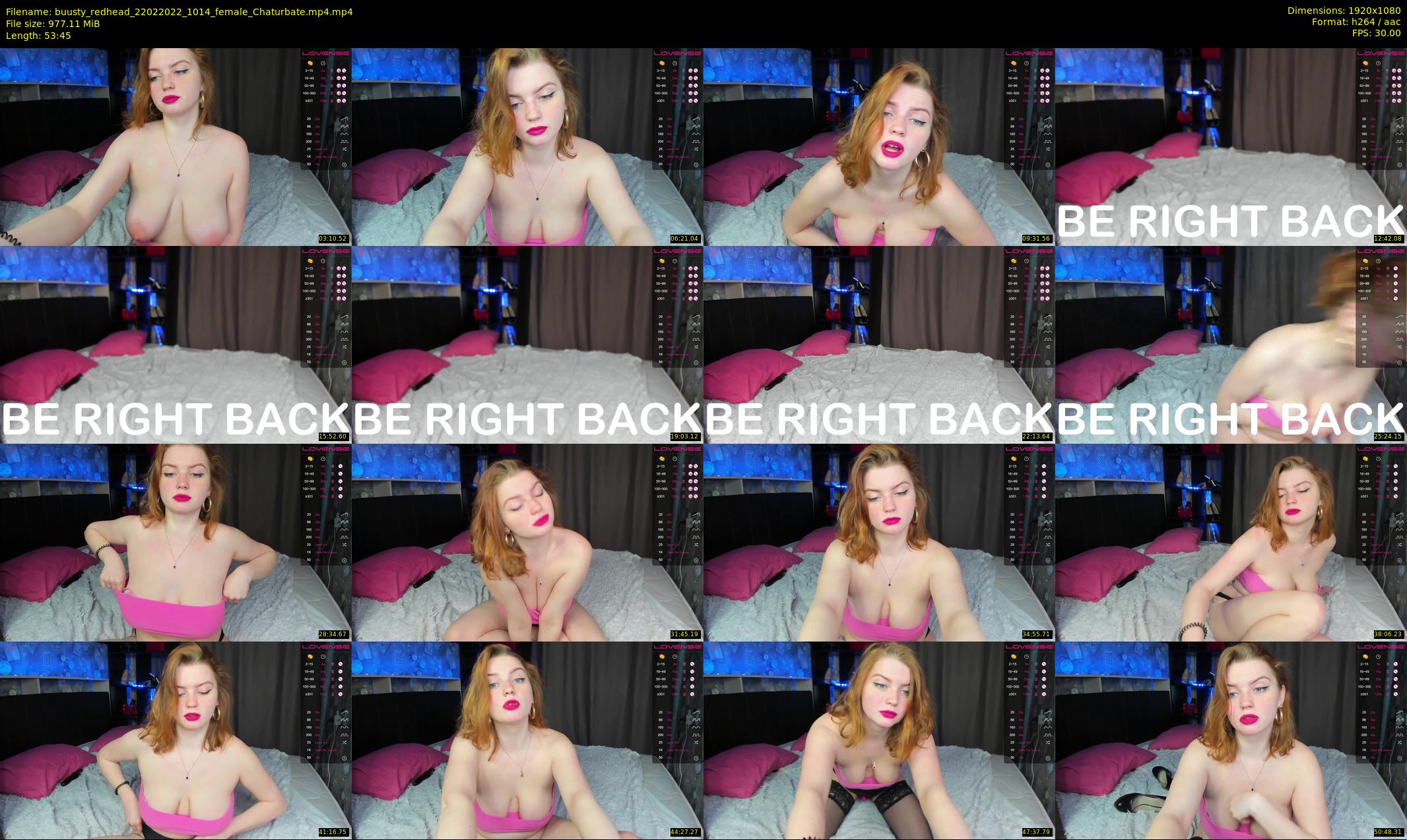 buusty_redhead — 54 minute Chaturbate female cam show recording, 1080p, Feb 22, 2022