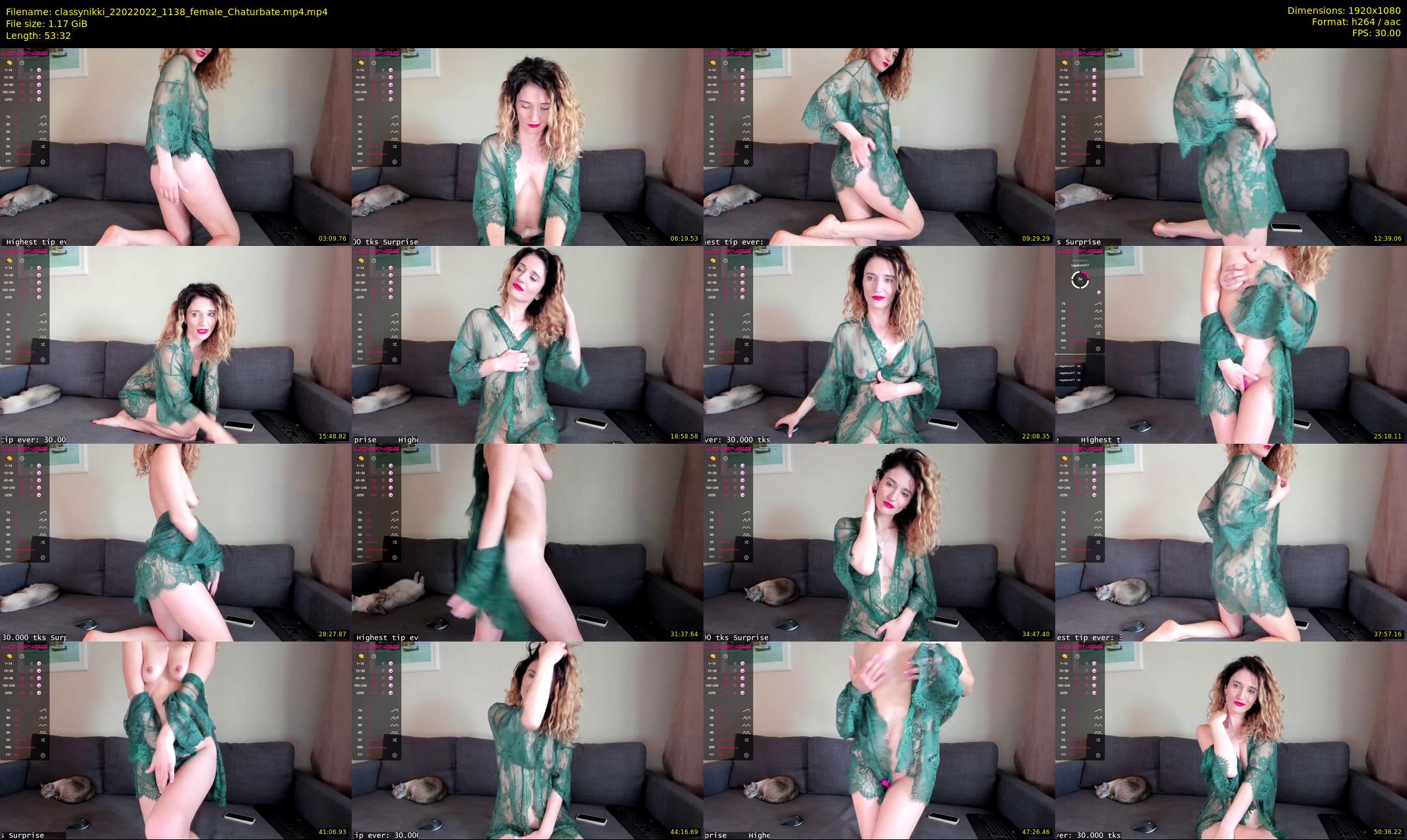 classynikki — 54 minute Chaturbate female cam show recording, 1080p, Feb 22, 2022