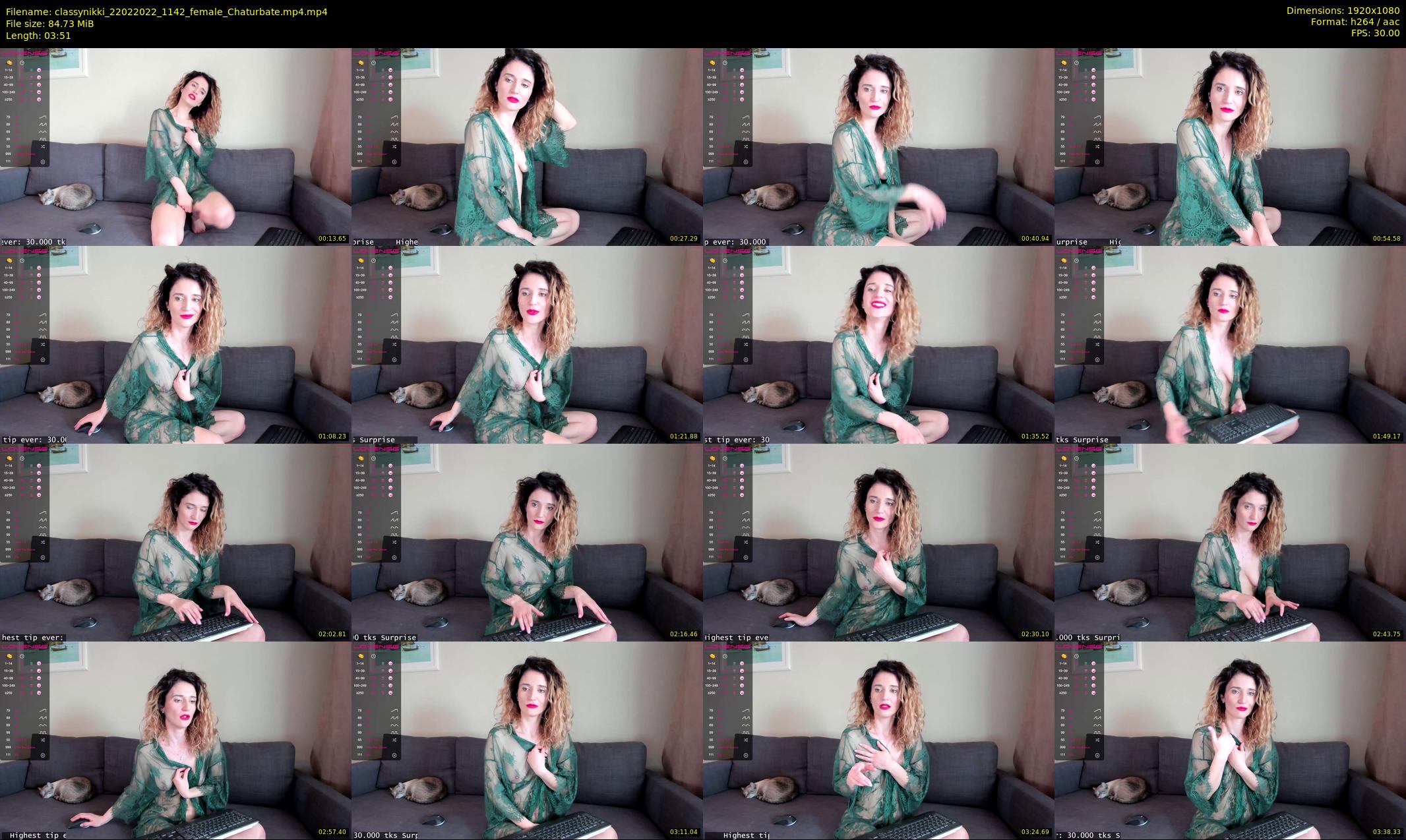 classynikki — 4 minute Chaturbate female cam show recording, 1080p, Feb 22, 2022