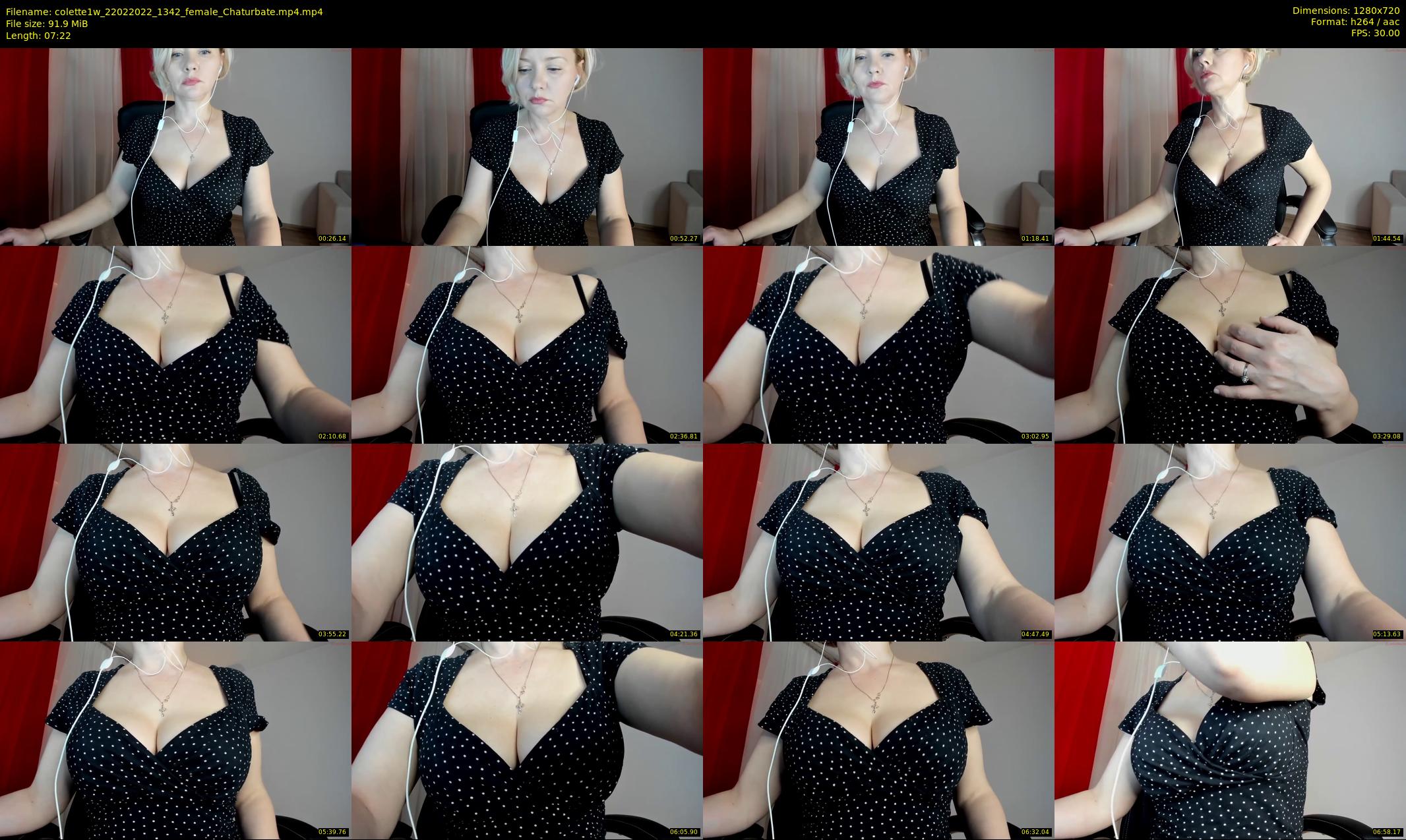 colette1w — 8 minute Chaturbate female cam show recording, 720p, Feb 22, 2022