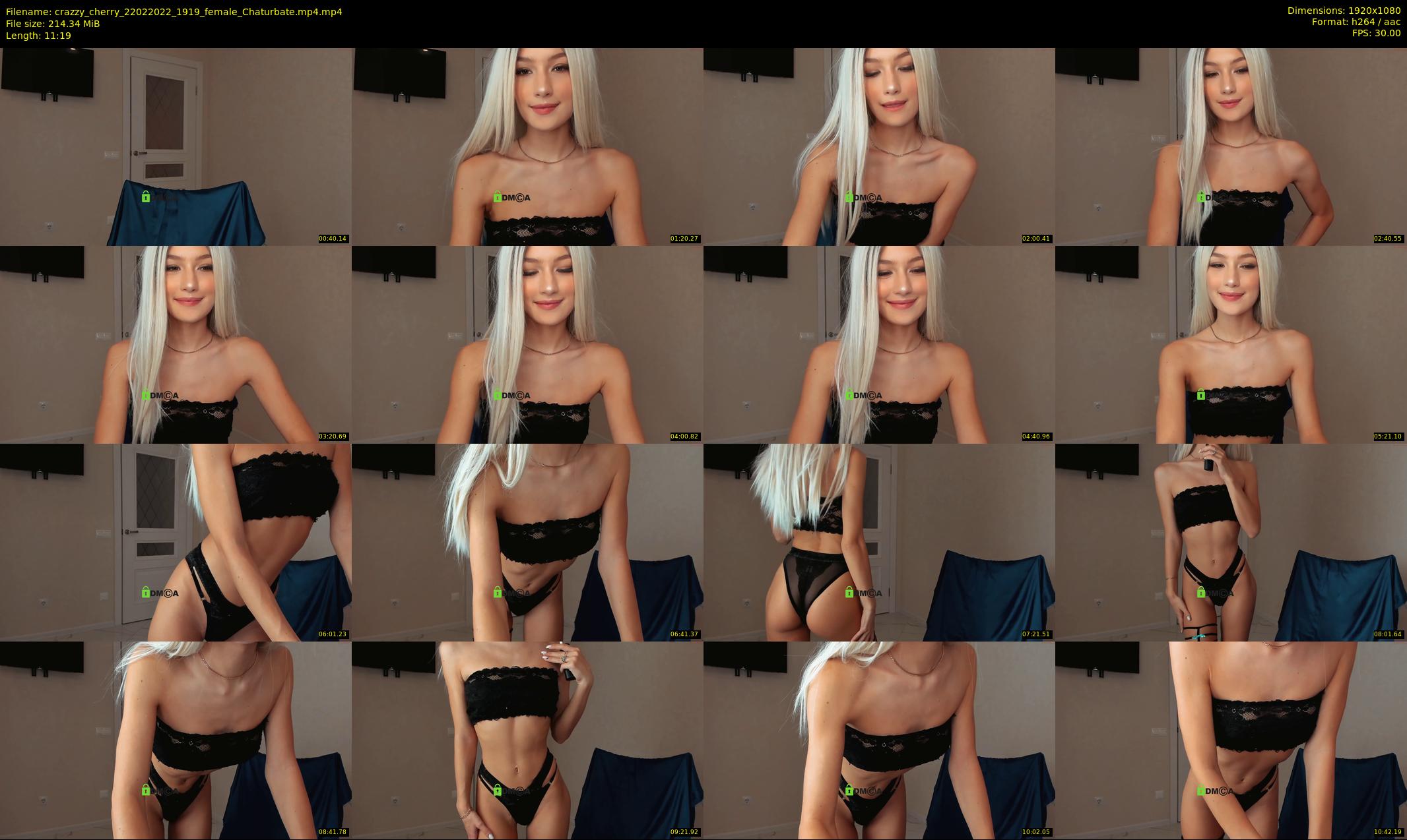 crazzy_cherry — 12 minute Chaturbate female cam show recording, 1080p, Feb 22, 2022