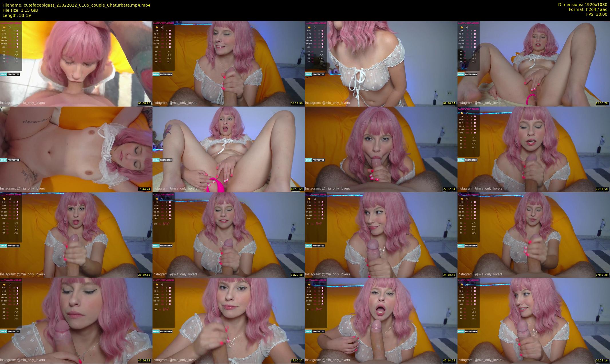 cutefacebigass — 54 minute Chaturbate couple cam show recording, 1080p, Feb 23, 2022