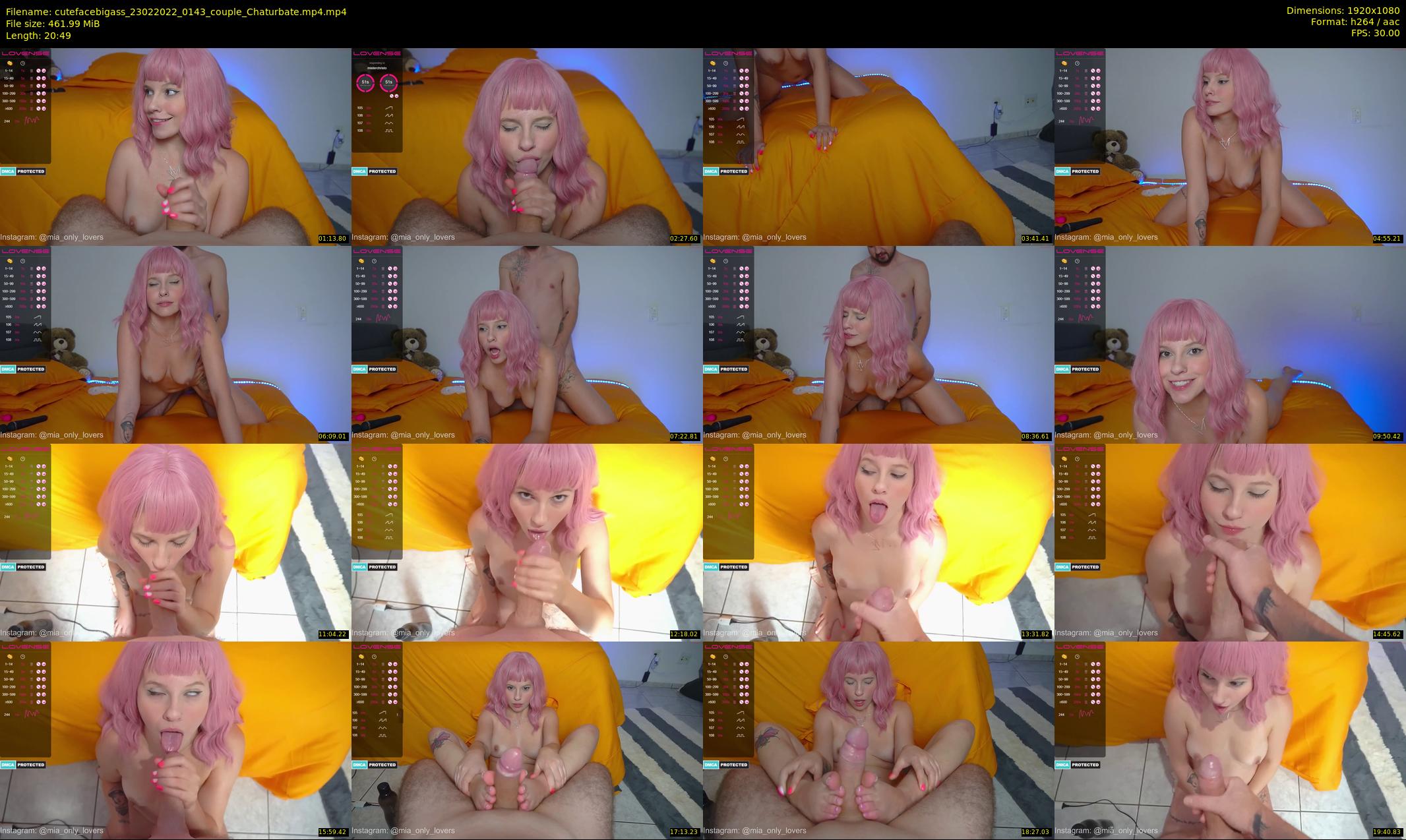 cutefacebigass — 21 minute Chaturbate couple cam show recording, 1080p, Feb 23, 2022