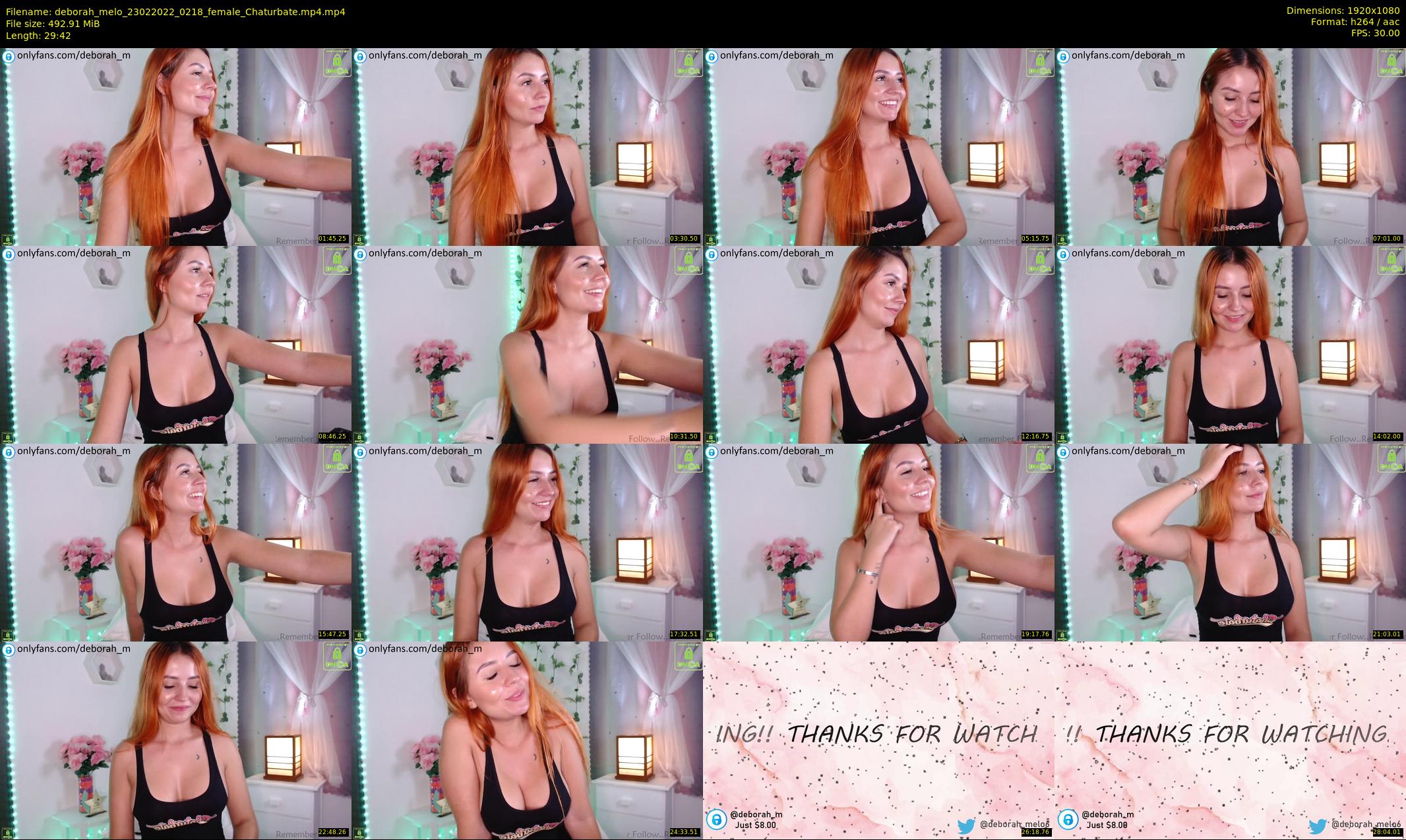deborah_melo — 30 minute Chaturbate female cam show recording, 1080p, Feb 23, 2022