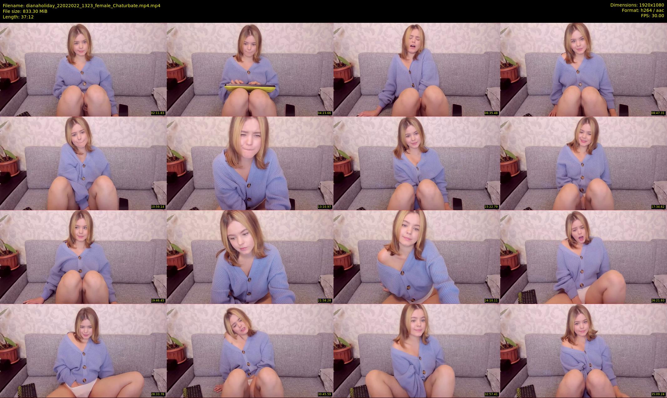 dianaholiday — 38 minute Chaturbate female cam show recording, 1080p, Feb 22, 2022