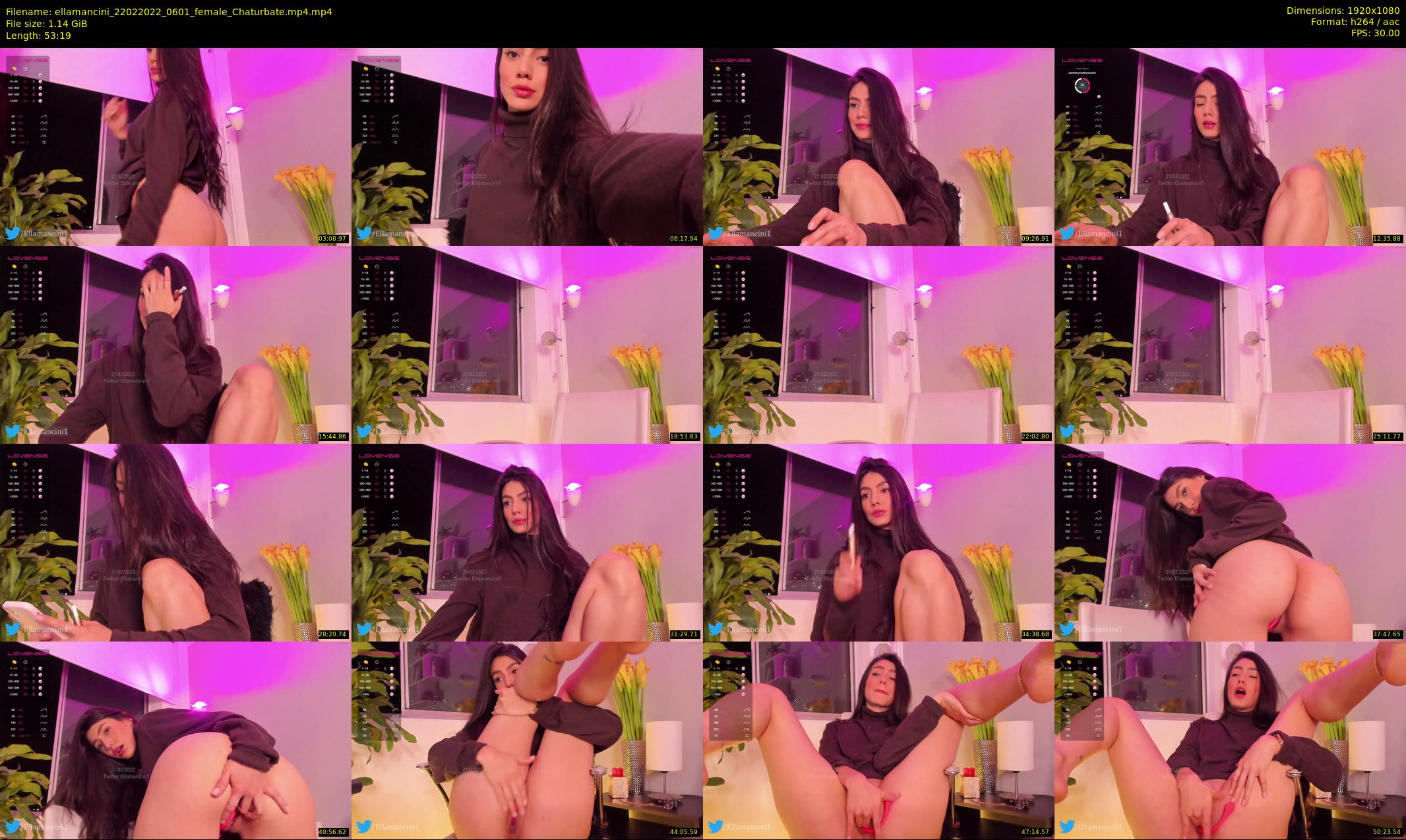 ellamancini — 54 minute Chaturbate female cam show recording, 1080p, Feb 22, 2022