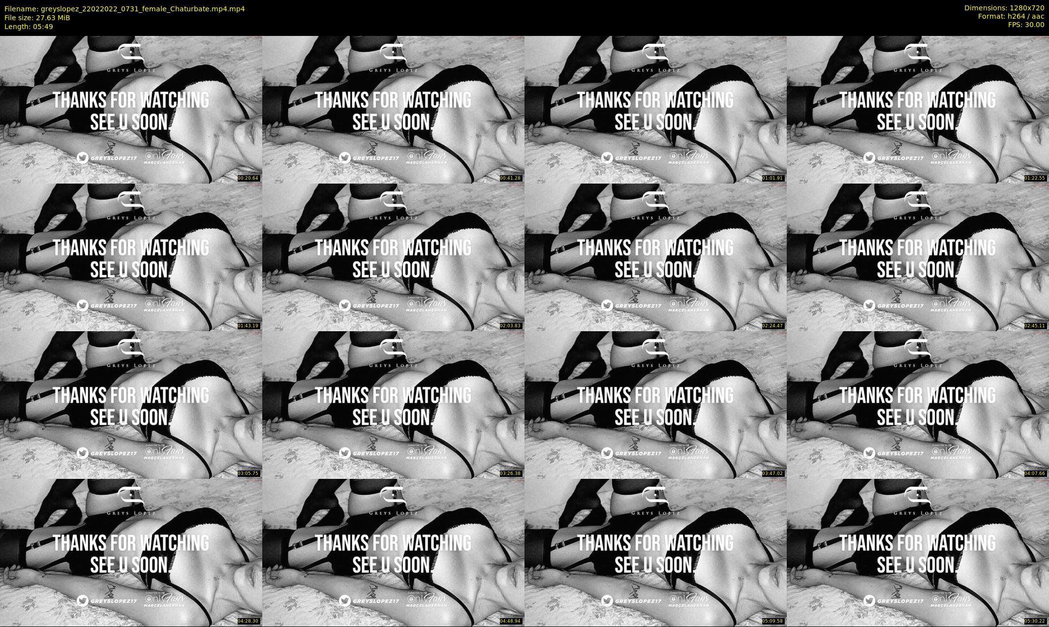 greyslopez — 6 minute Chaturbate female cam show recording, 720p, Feb 22, 2022