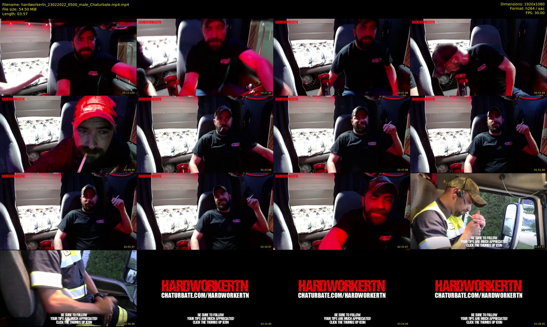 hardworkertn — 4 minute Chaturbate male cam show recording, 1080p, Feb 23, 2022