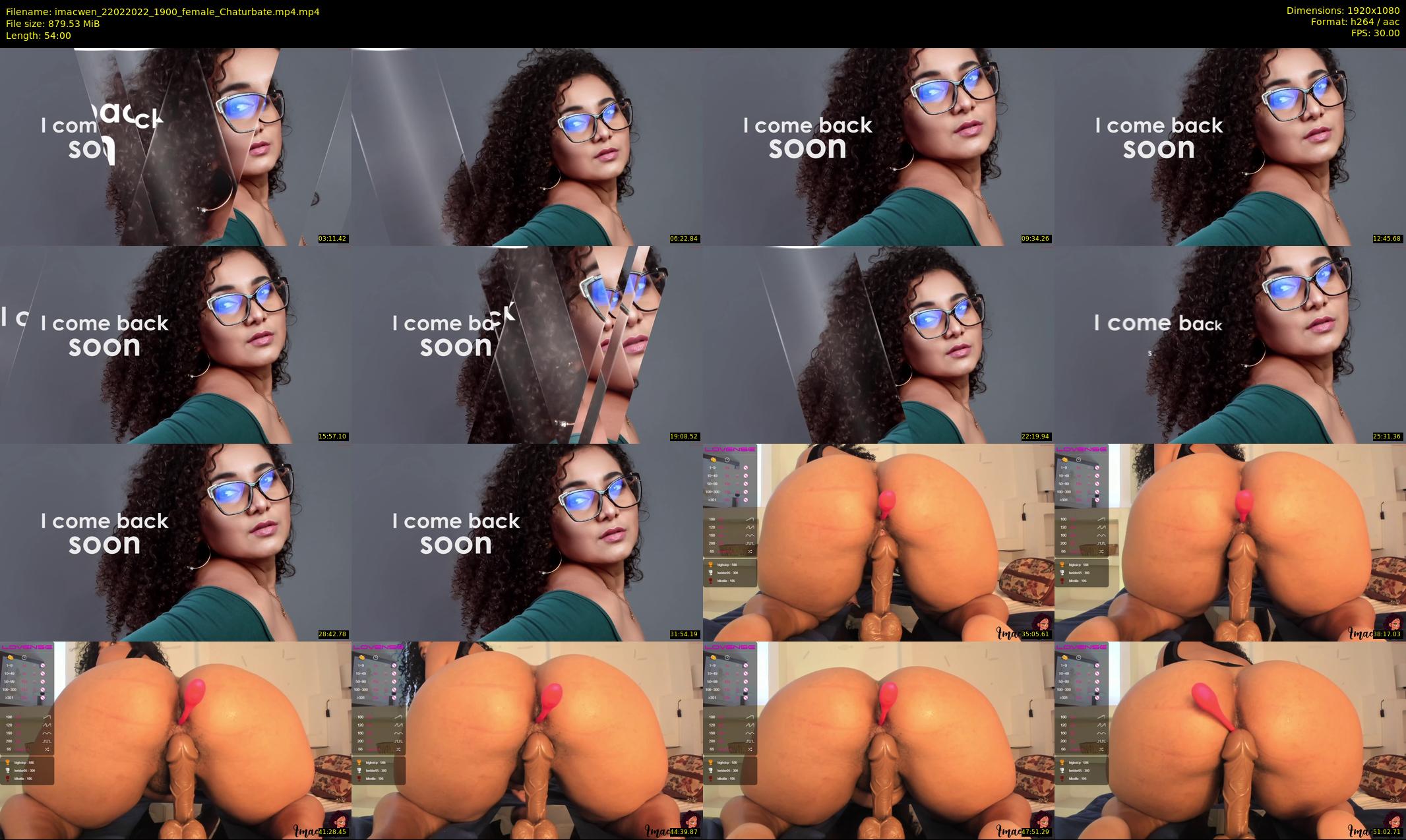 imacwen — 54 minute Chaturbate female cam show recording, 1080p, Feb 22, 2022
