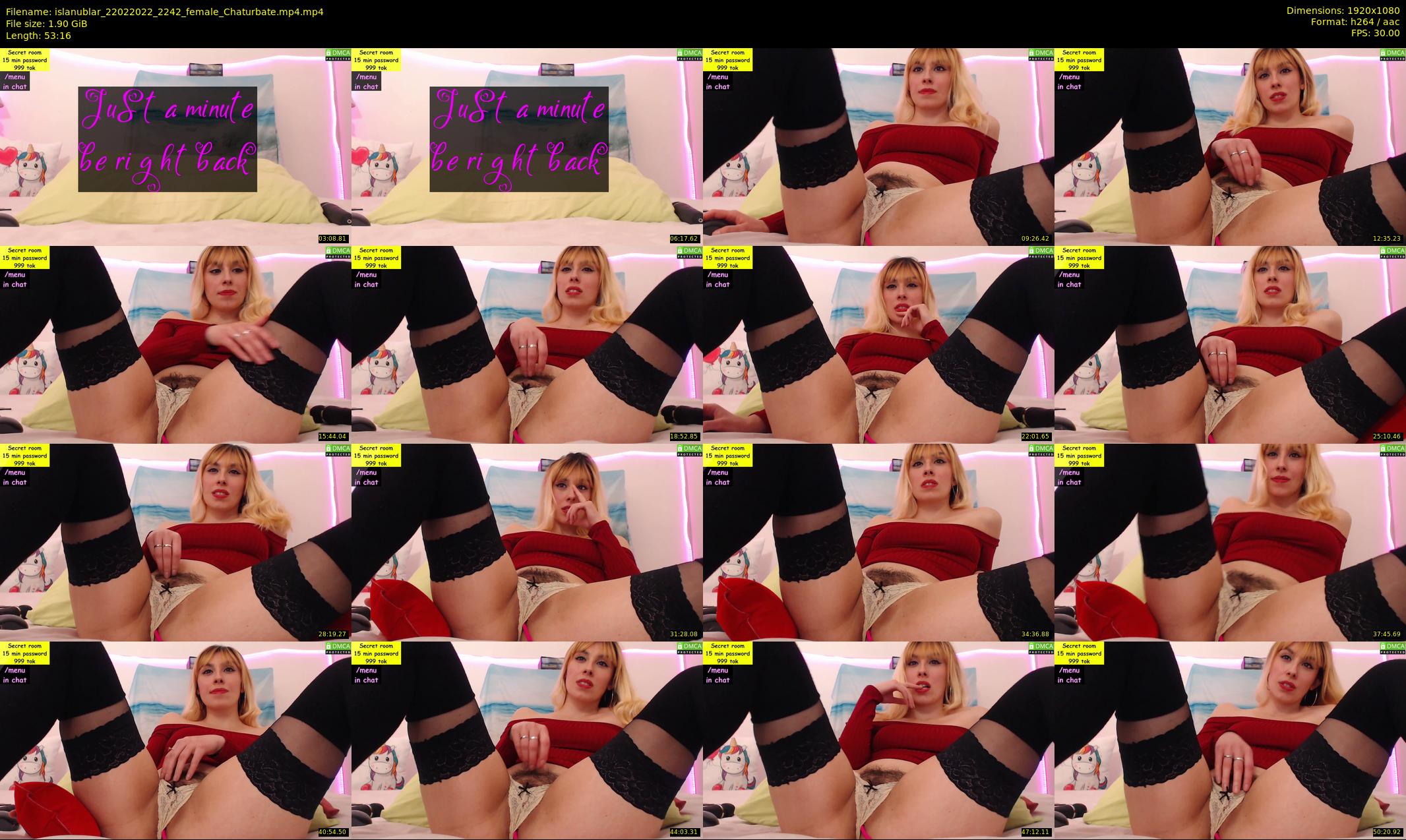 islanublar — 54 minute Chaturbate female cam show recording, 1080p, Feb 22, 2022