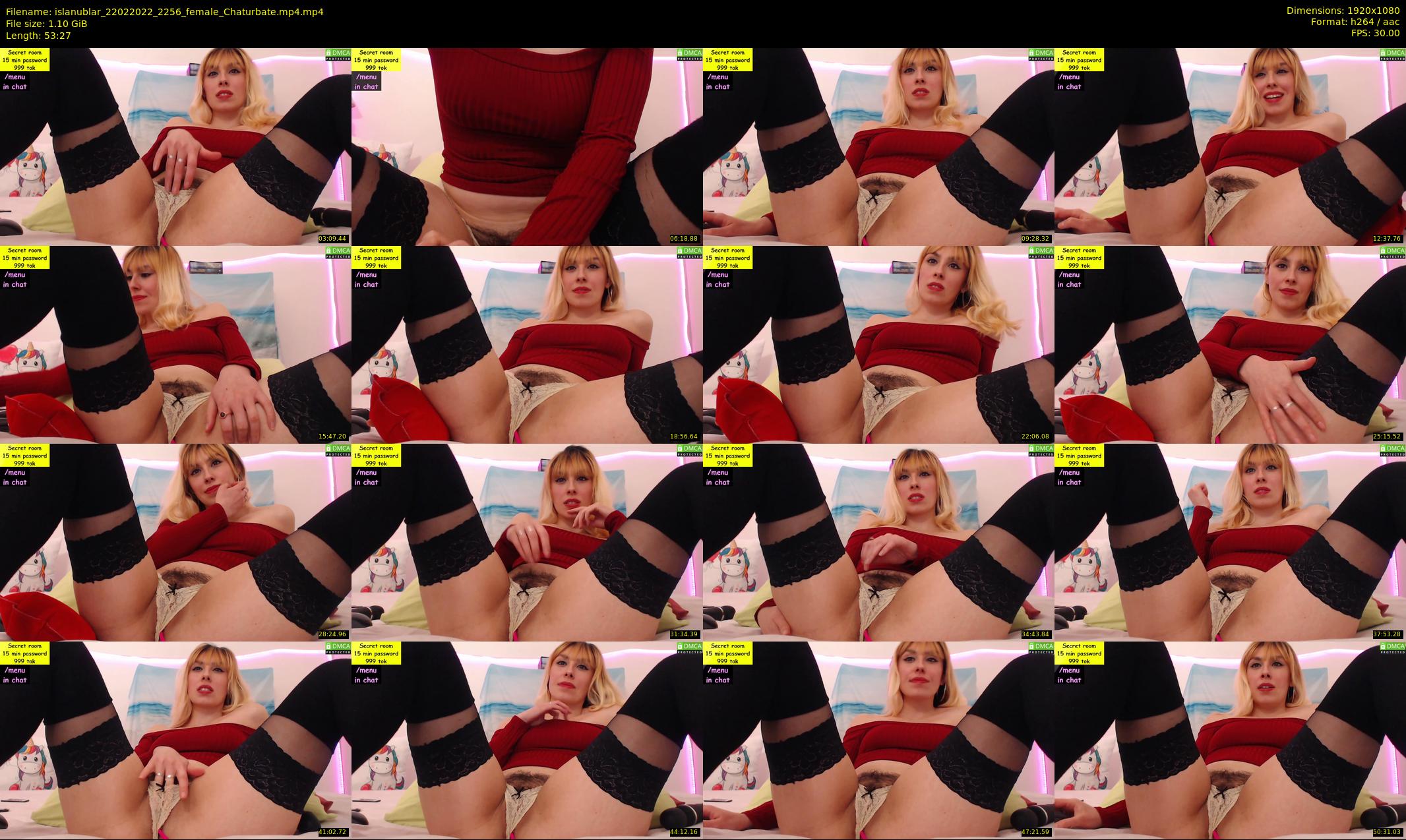 islanublar — 54 minute Chaturbate female cam show recording, 1080p, Feb 22, 2022