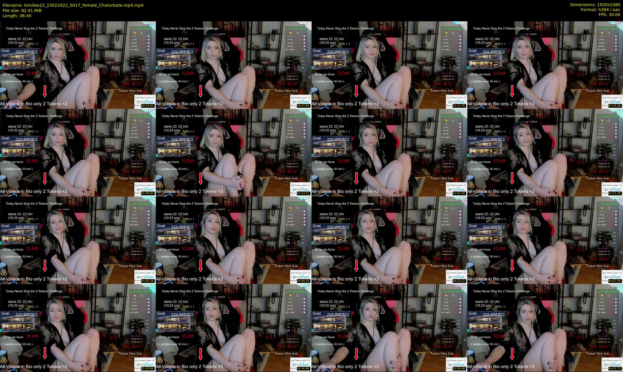 kimilee22 — 7 minute Chaturbate female cam show recording, 1080p, Feb 23, 2022