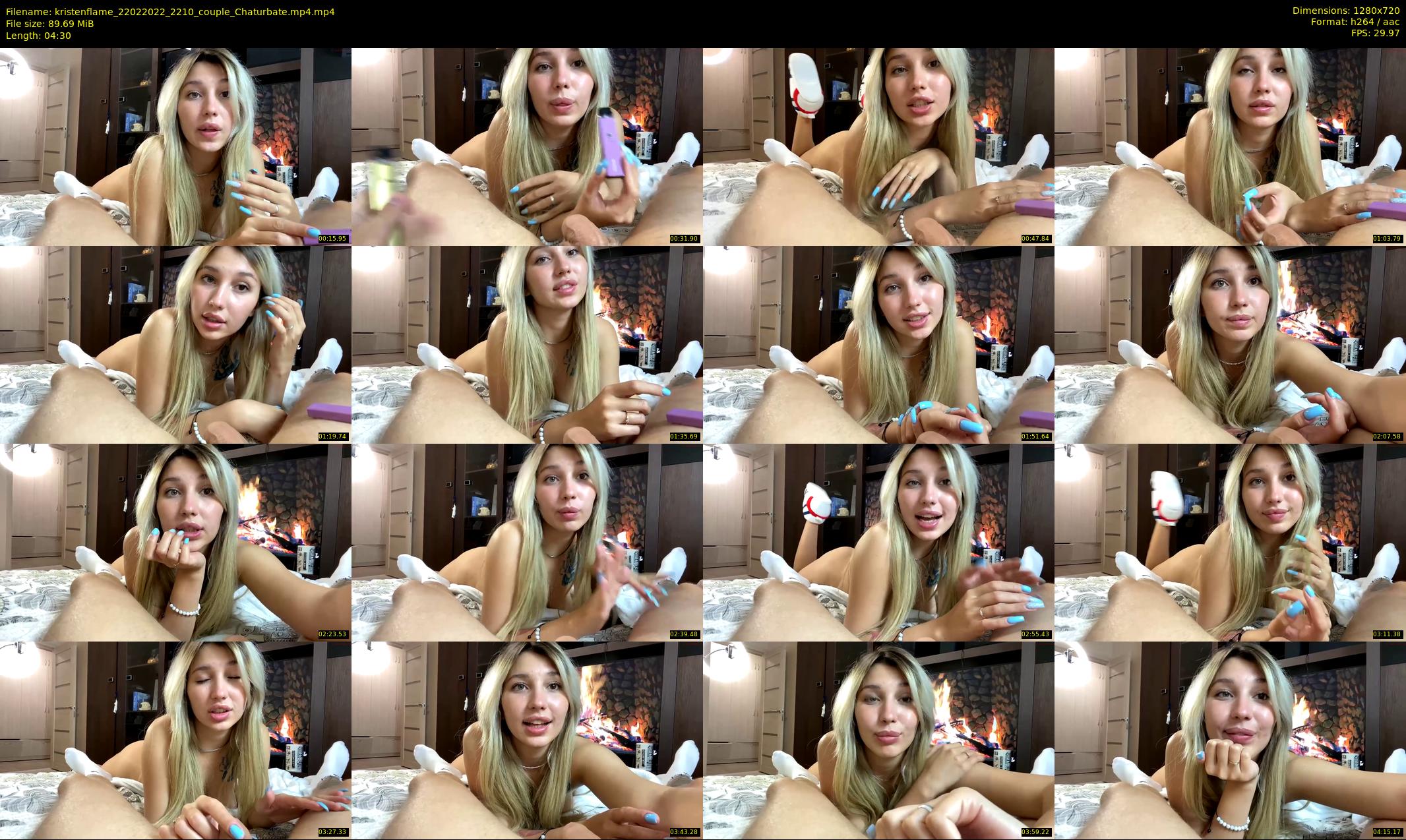 kristenflame — 5 minute Chaturbate couple cam show recording, 720p, Feb 22, 2022