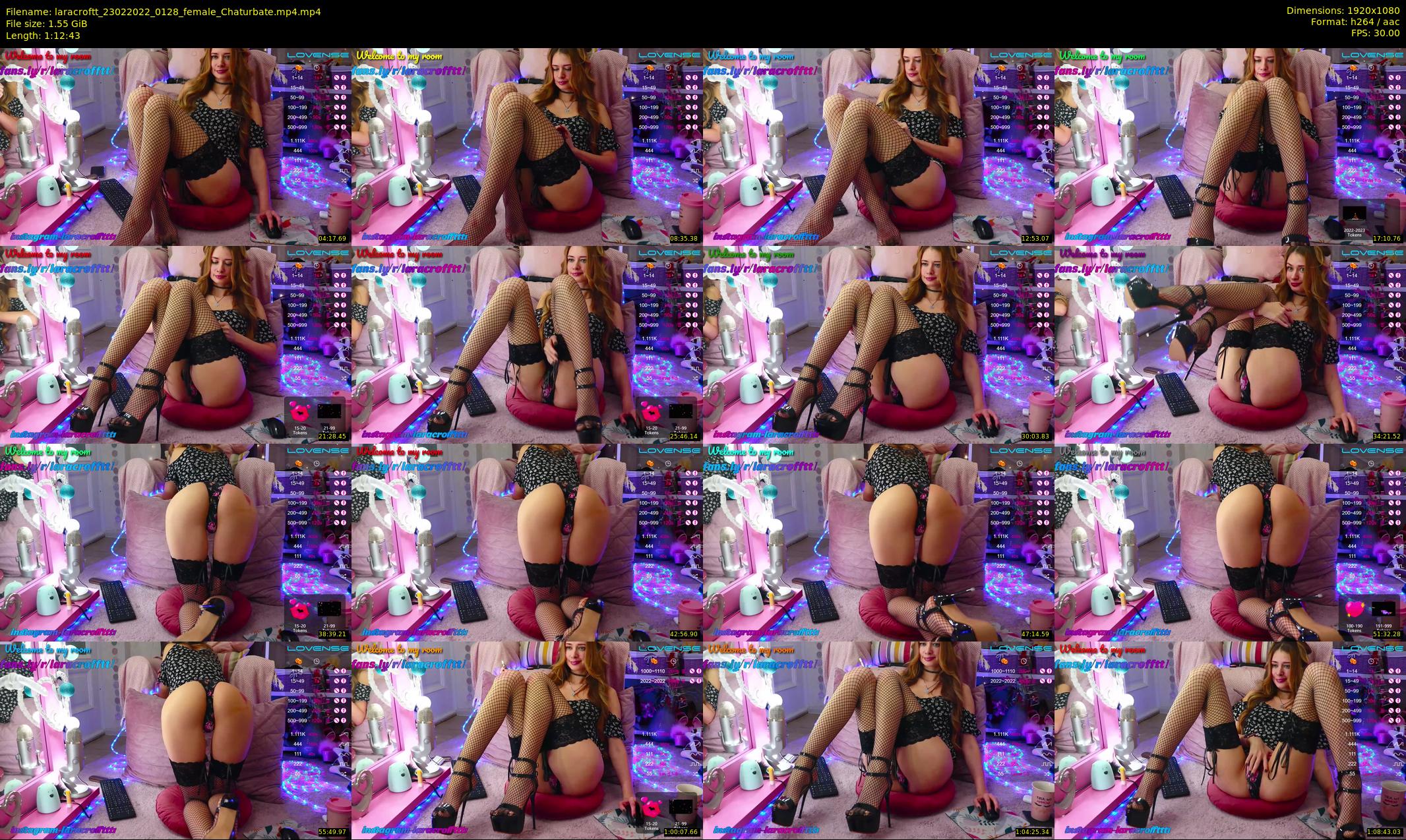 laracroftt — 73 minute Chaturbate female cam show recording, 1080p, Feb 23, 2022