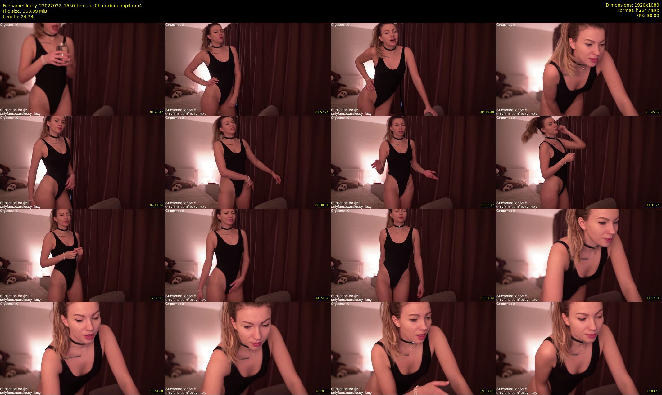 lecsy — 25 minute Chaturbate female cam show recording, 1080p, Feb 22, 2022