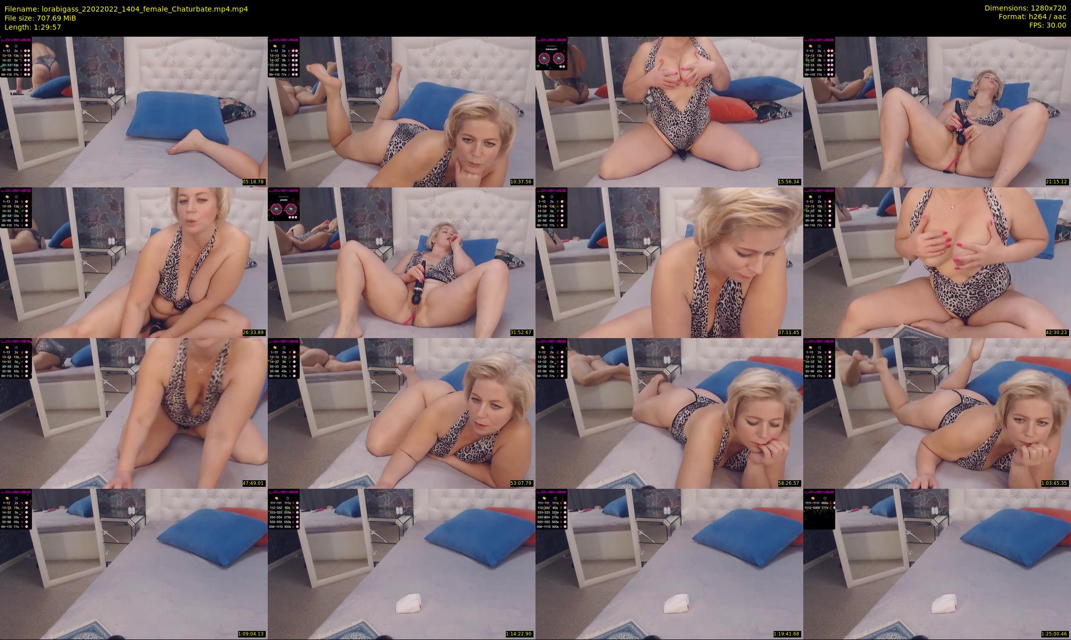 lorabigass — 90 minute Chaturbate female cam show recording, 720p, Feb 22, 2022