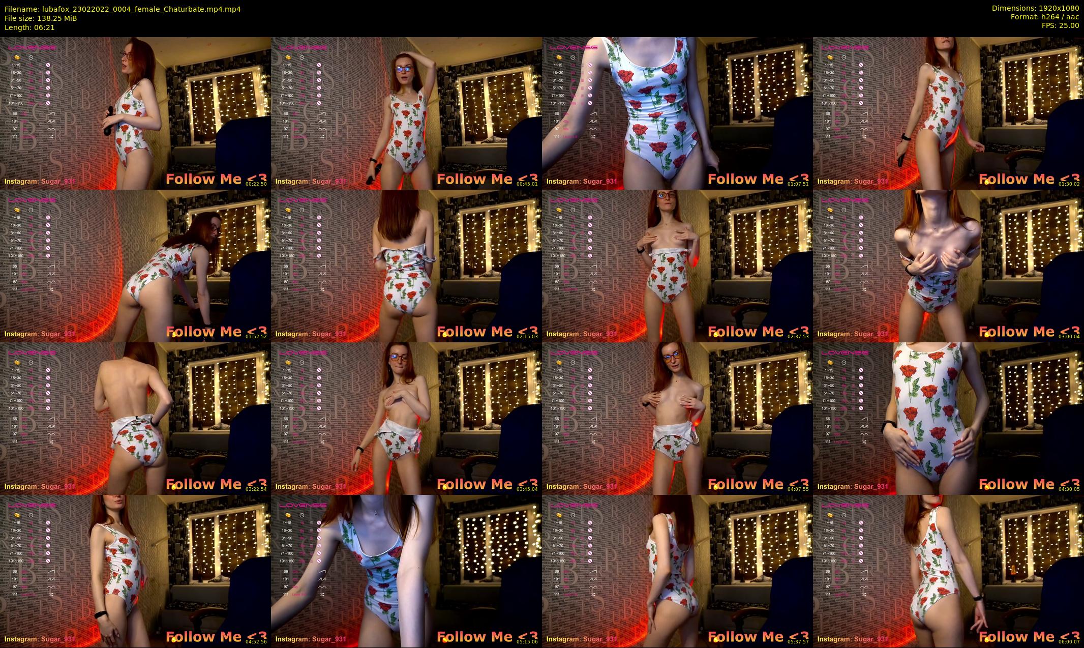 lubafox — 7 minute Chaturbate female cam show recording, 1080p, Feb 23, 2022