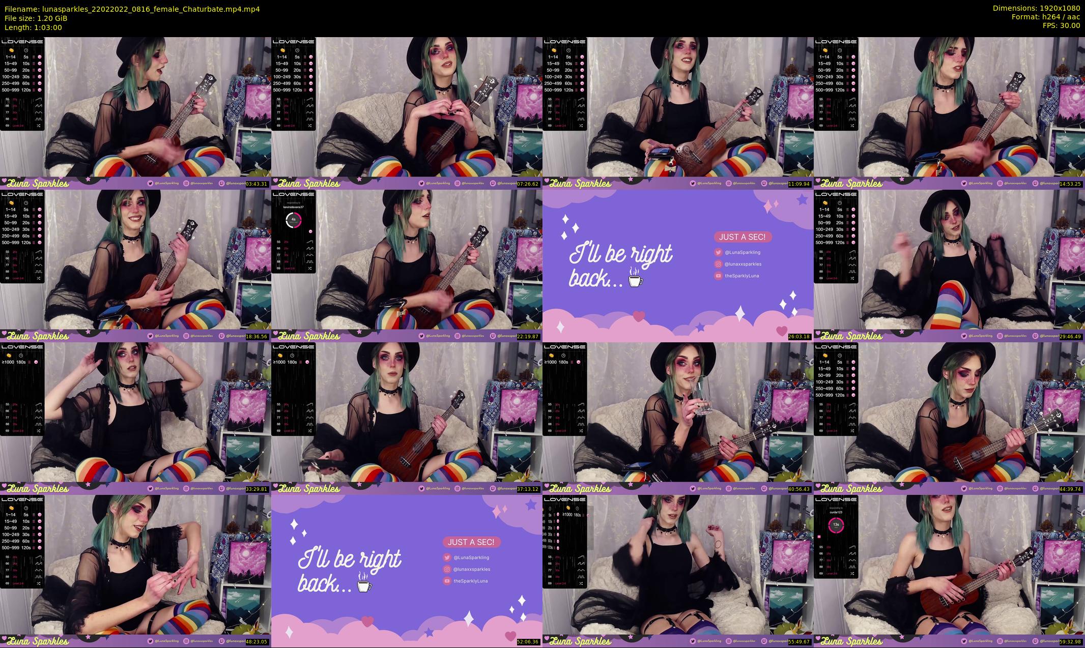 lunasparkles — 63 minute Chaturbate female cam show recording, 1080p, Feb 22, 2022
