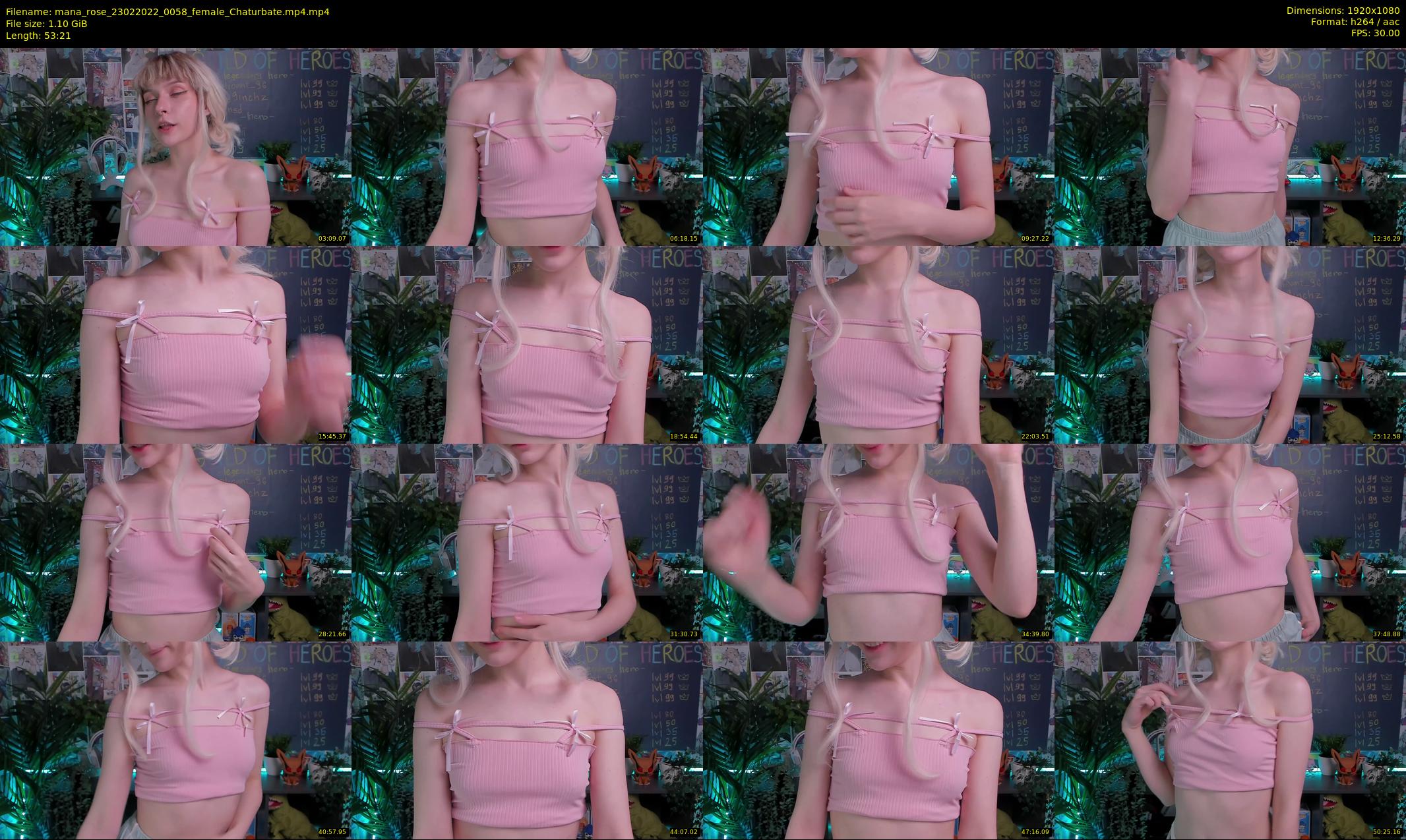 mana_rose — 54 minute Chaturbate female cam show recording, 1080p, Feb 23, 2022