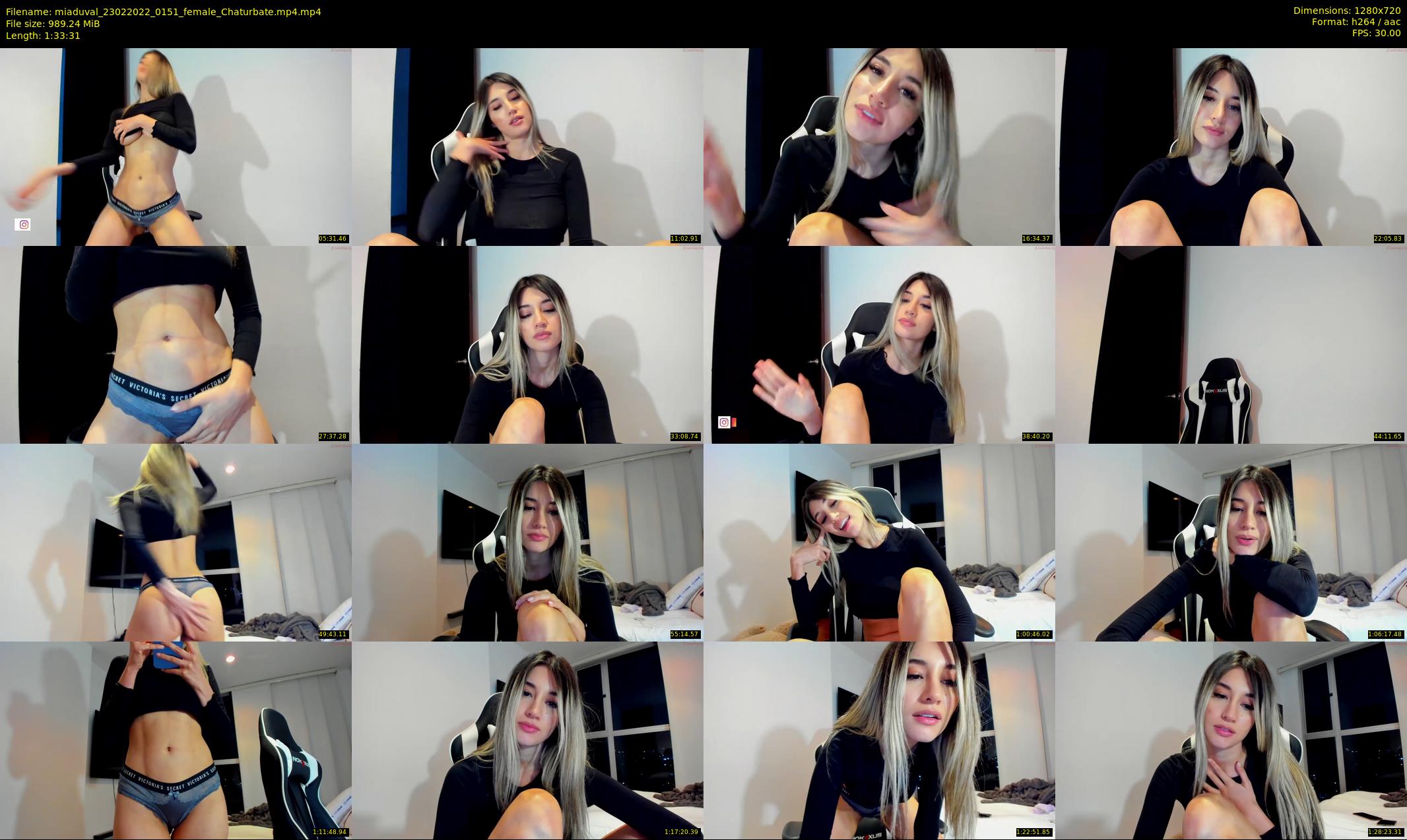 miaduval — 94 minute Chaturbate female cam show recording, 720p, Feb 23, 2022