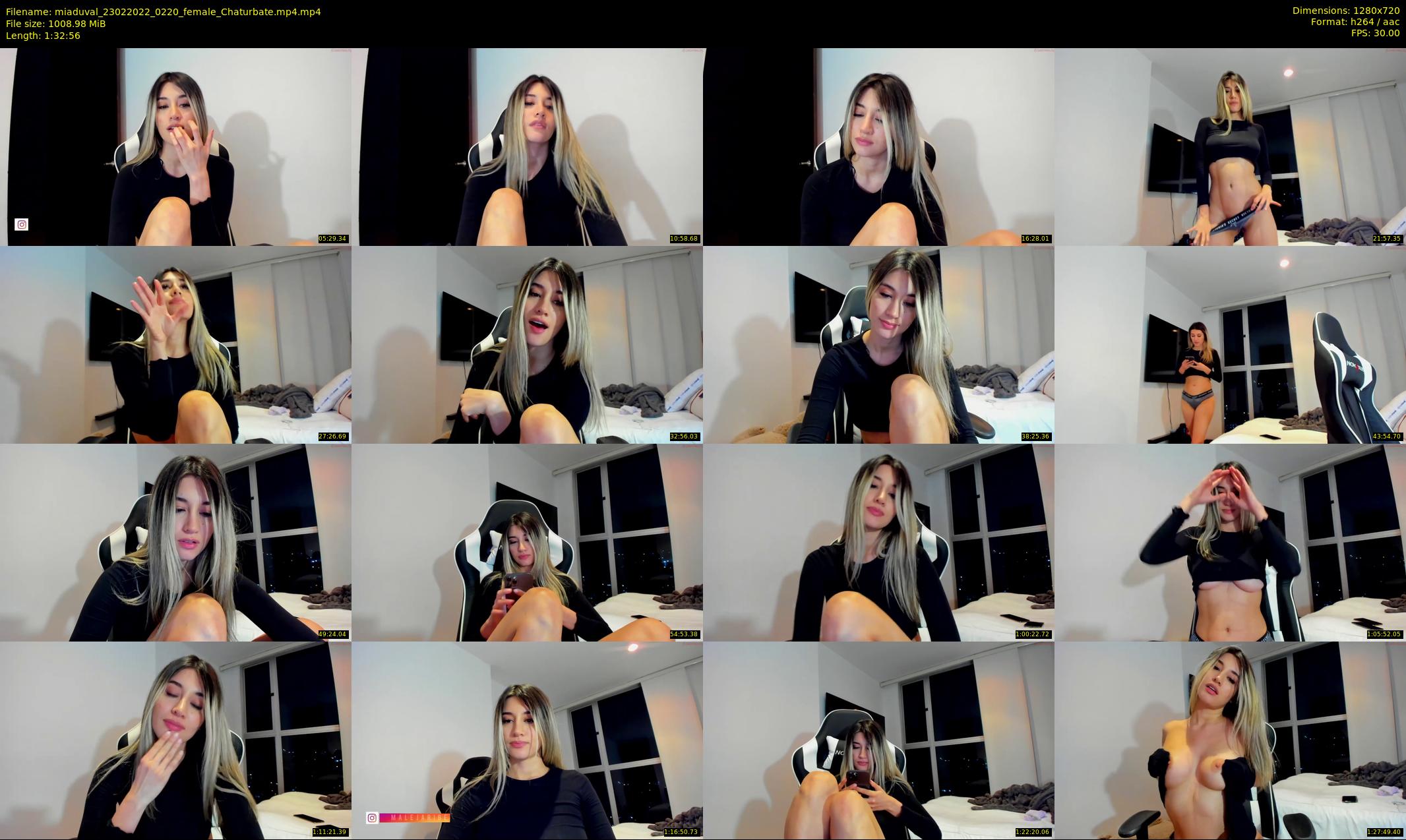 miaduval — 93 minute Chaturbate female cam show recording, 720p, Feb 23, 2022