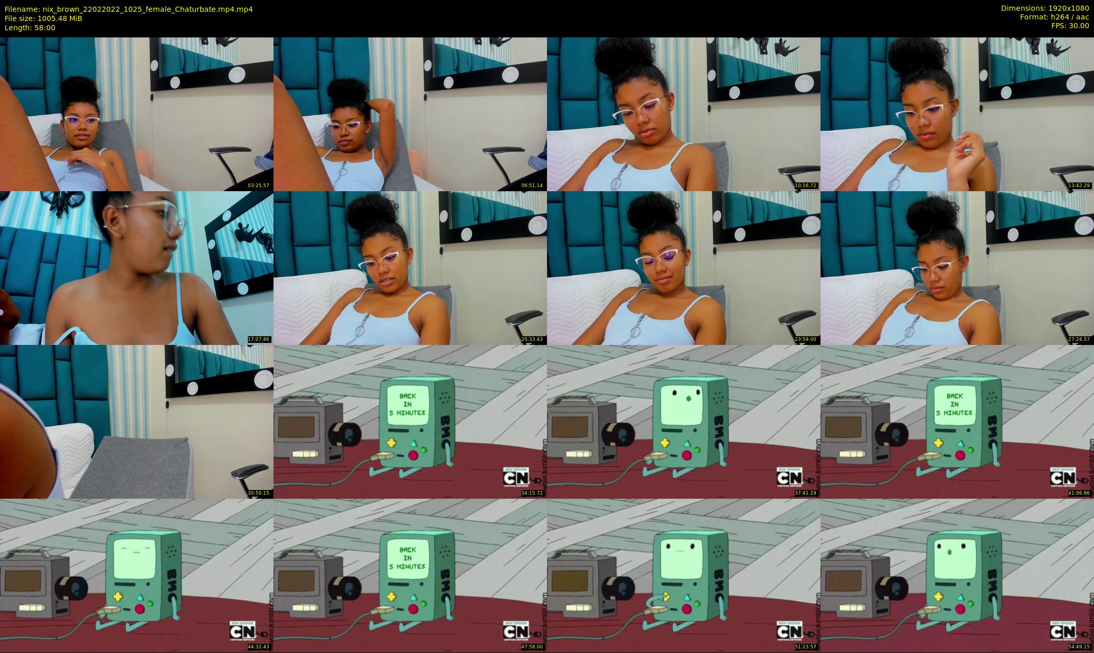 nix_brown — 58 minute Chaturbate female cam show recording, 1080p, Feb 22, 2022