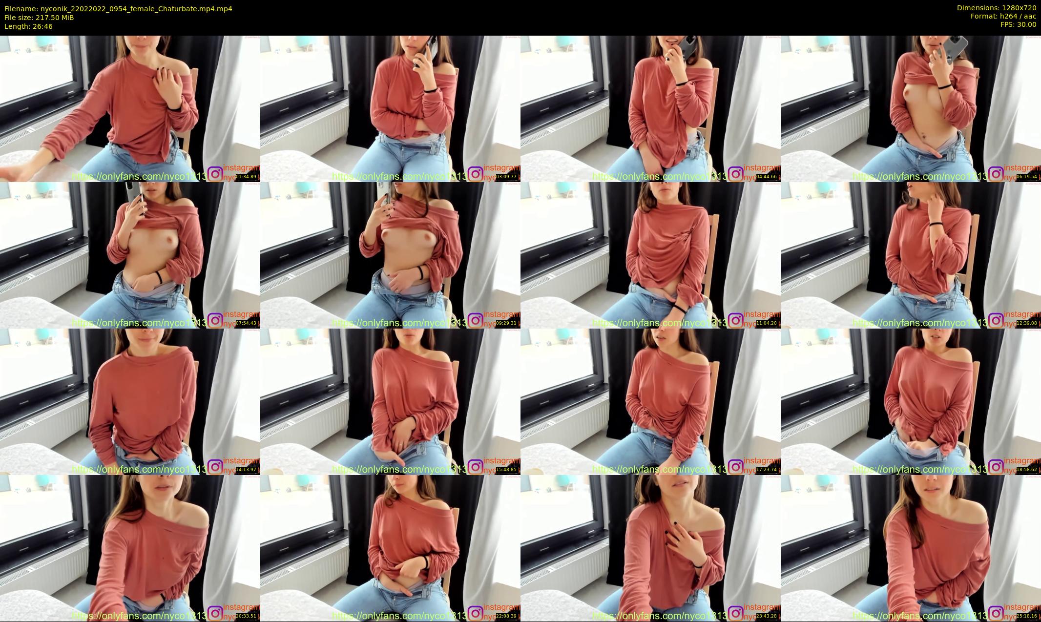 nyconik — 27 minute Chaturbate female cam show recording, 720p, Feb 22, 2022