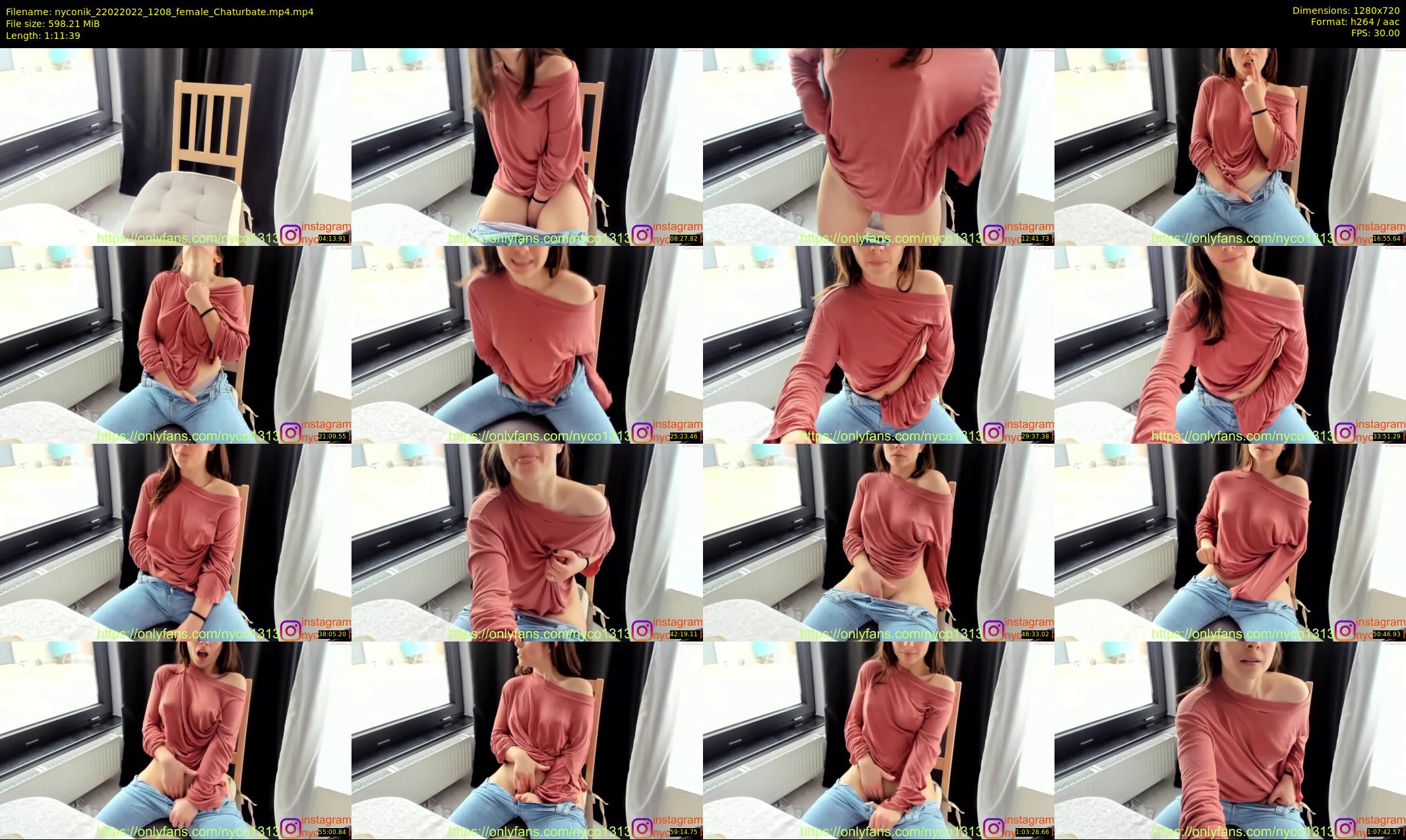 nyconik — 72 minute Chaturbate female cam show recording, 720p, Feb 22, 2022