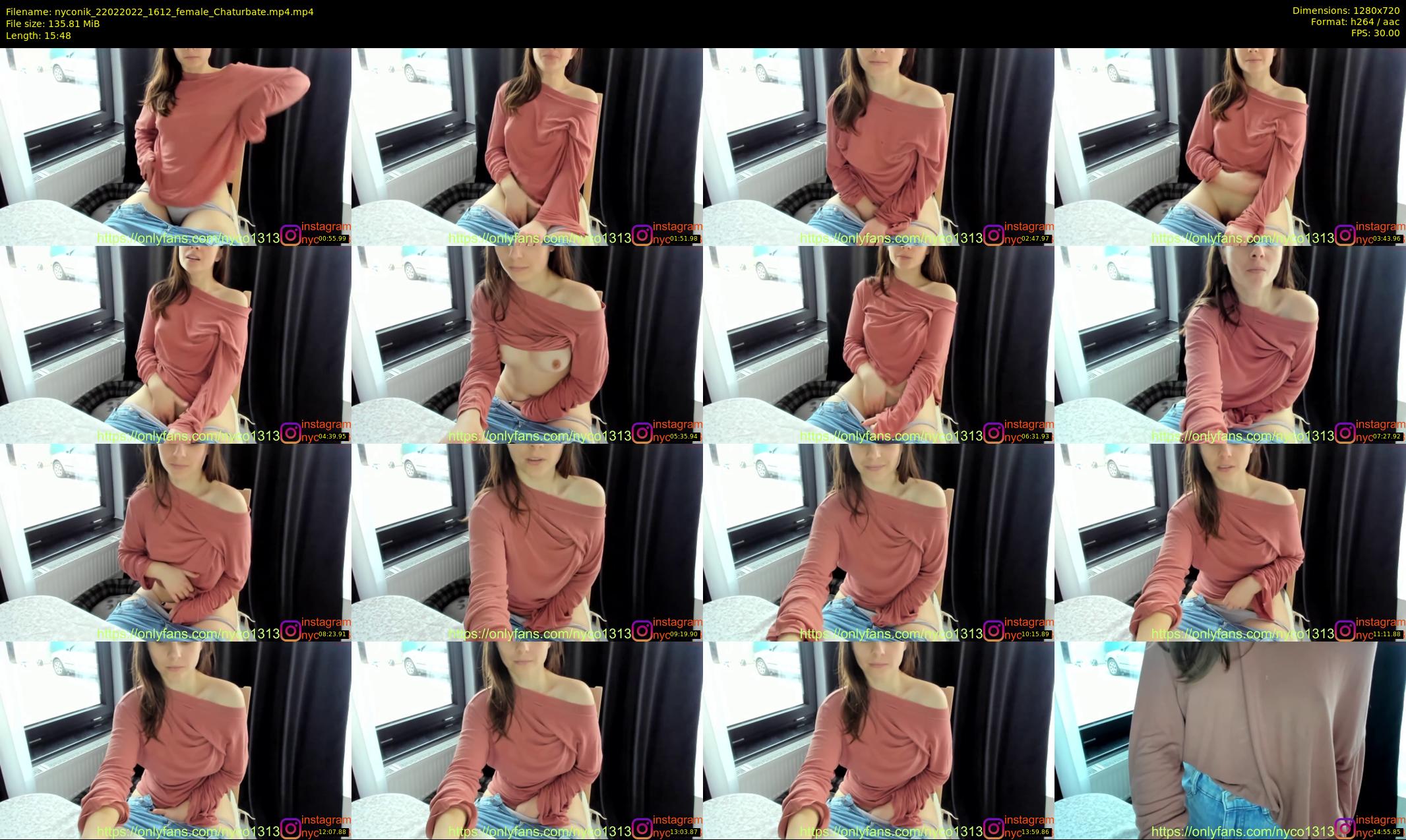 nyconik — 16 minute Chaturbate female cam show recording, 720p, Feb 22, 2022