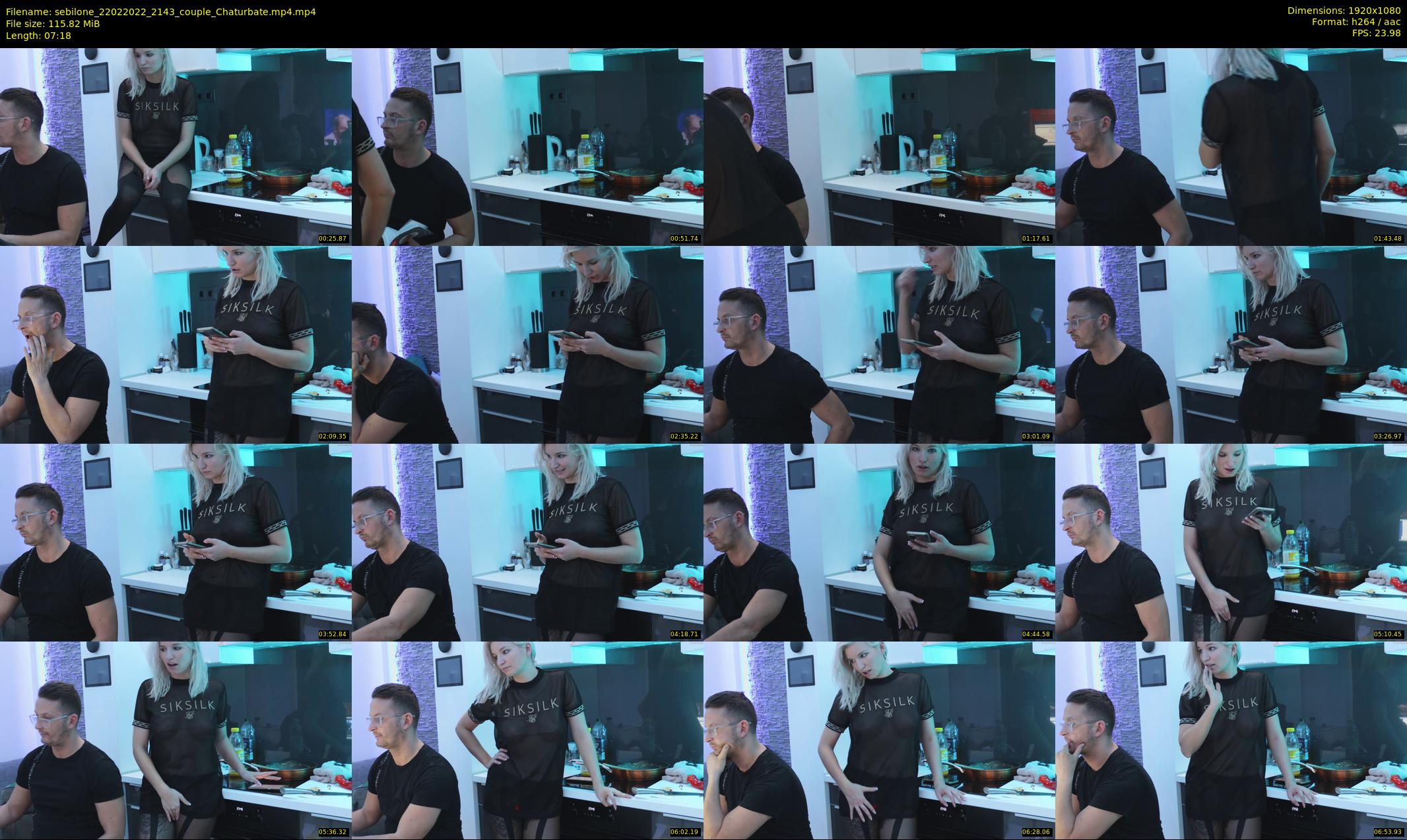 sebilone — 8 minute Chaturbate couple cam show recording, 1080p, Feb 22, 2022