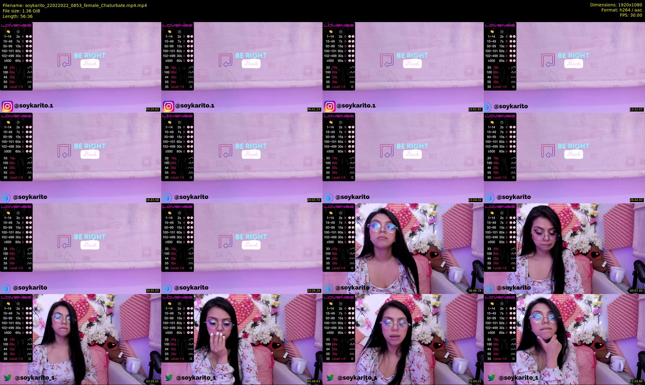 soykarito — 57 minute Chaturbate female cam show recording, 1080p, Feb 22, 2022