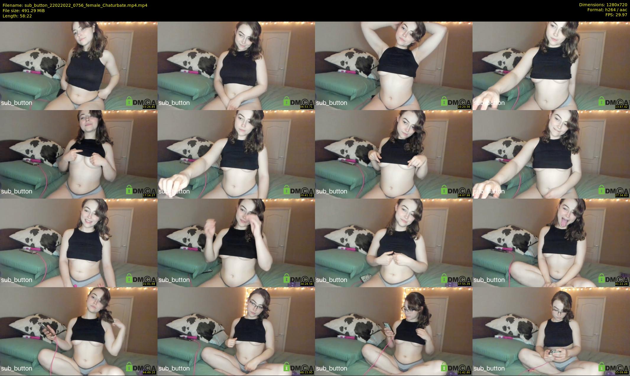 sub_button — 59 minute Chaturbate female cam show recording, 720p, Feb 22, 2022