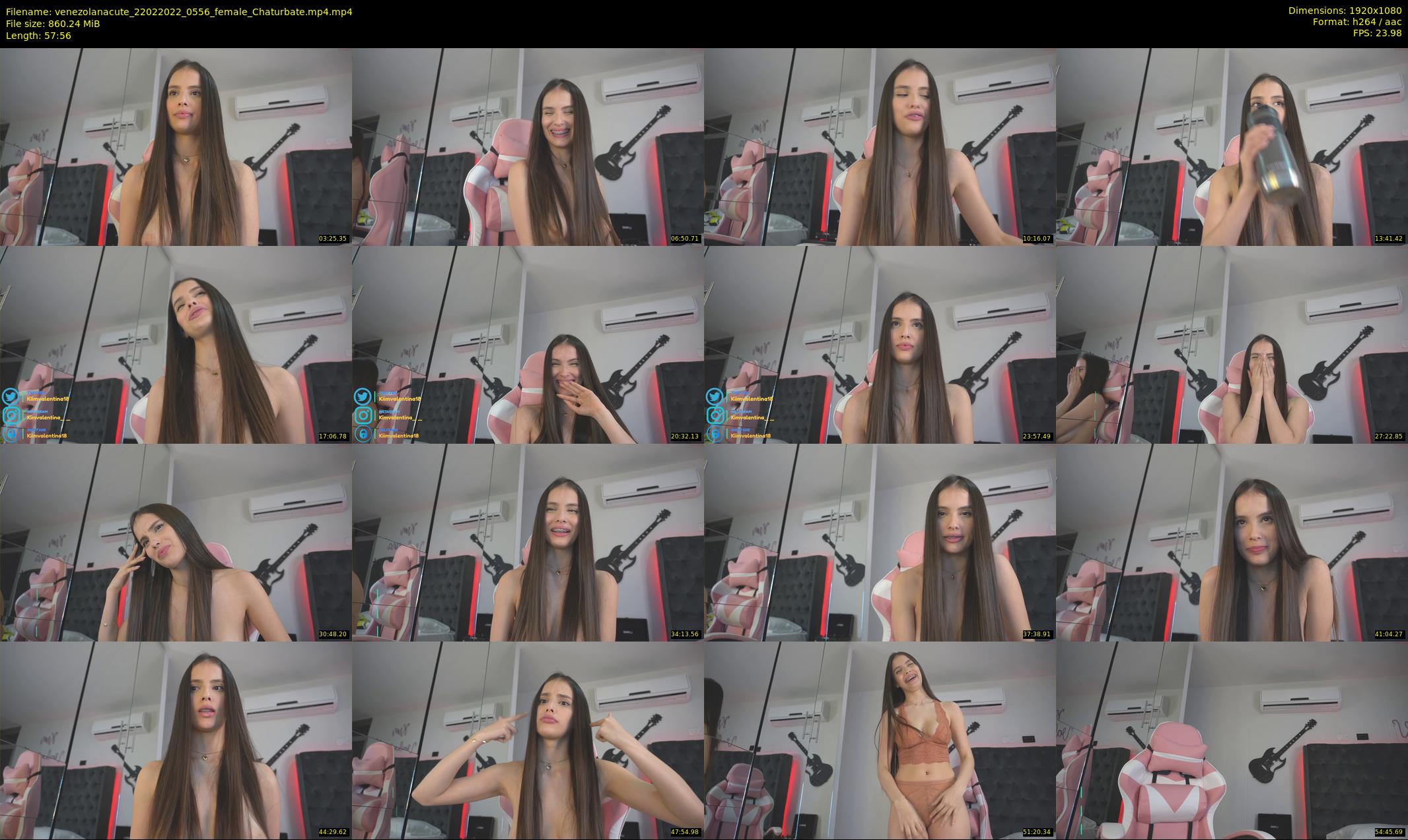 venezolanacute — 58 minute Chaturbate female cam show recording, 1080p, Feb 22, 2022