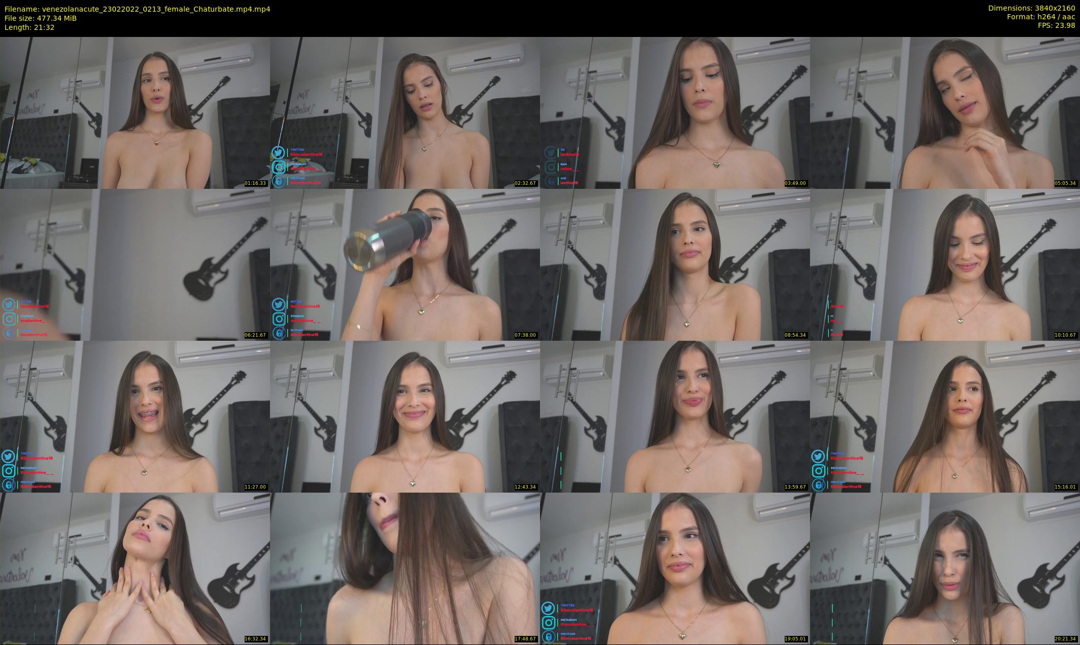 venezolanacute — 22 minute Chaturbate female cam show recording, 4K, Feb 23, 2022