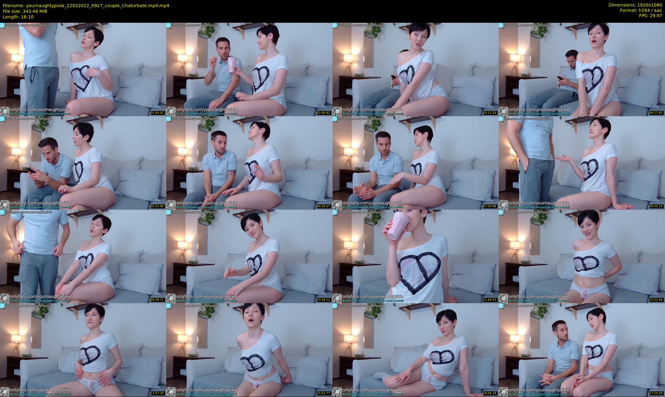 yournaughtypixie — 19 minute Chaturbate couple cam show recording, 1080p, Feb 22, 2022