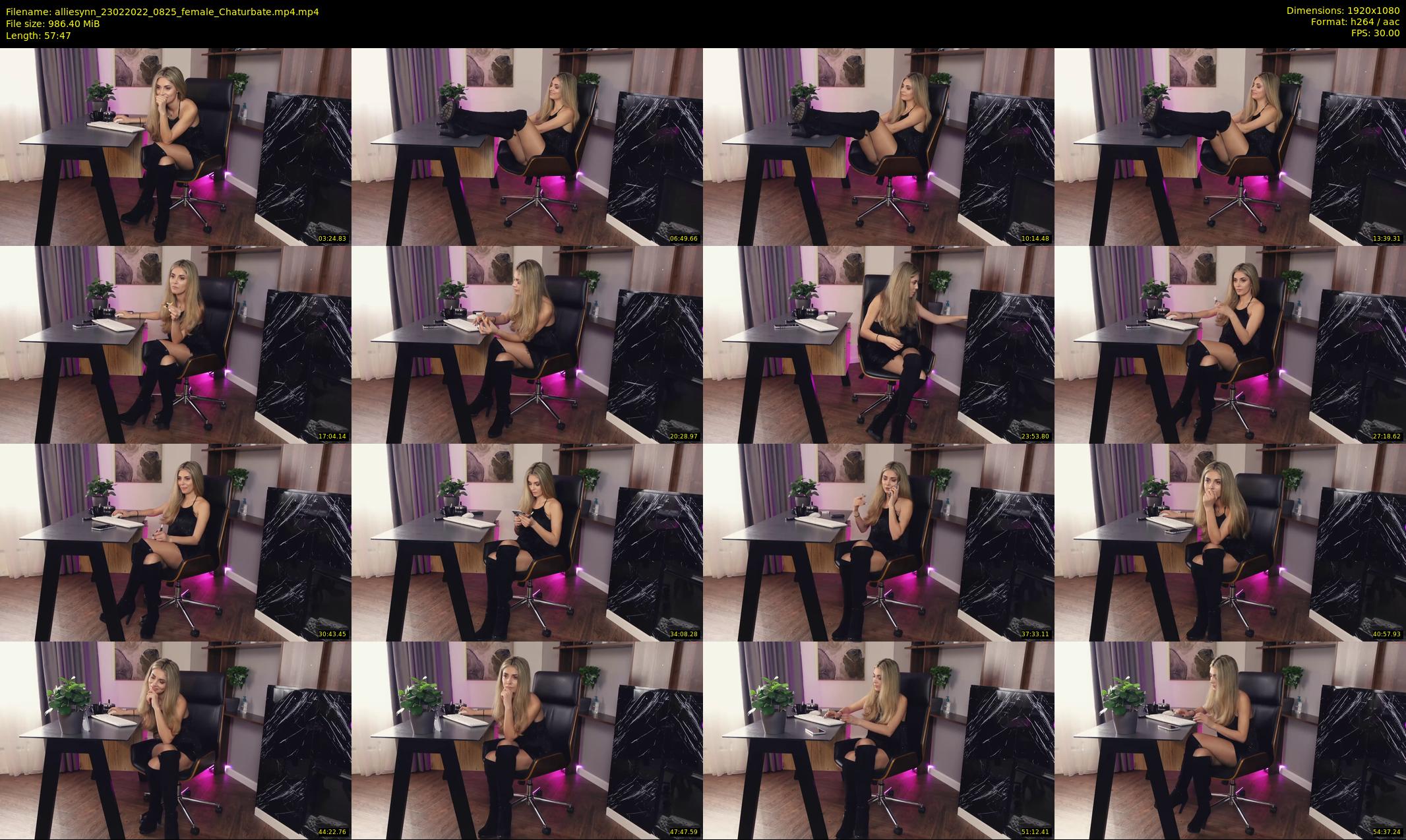 alliesynn — 58 minute Chaturbate female cam show recording, 1080p, Feb 23, 2022