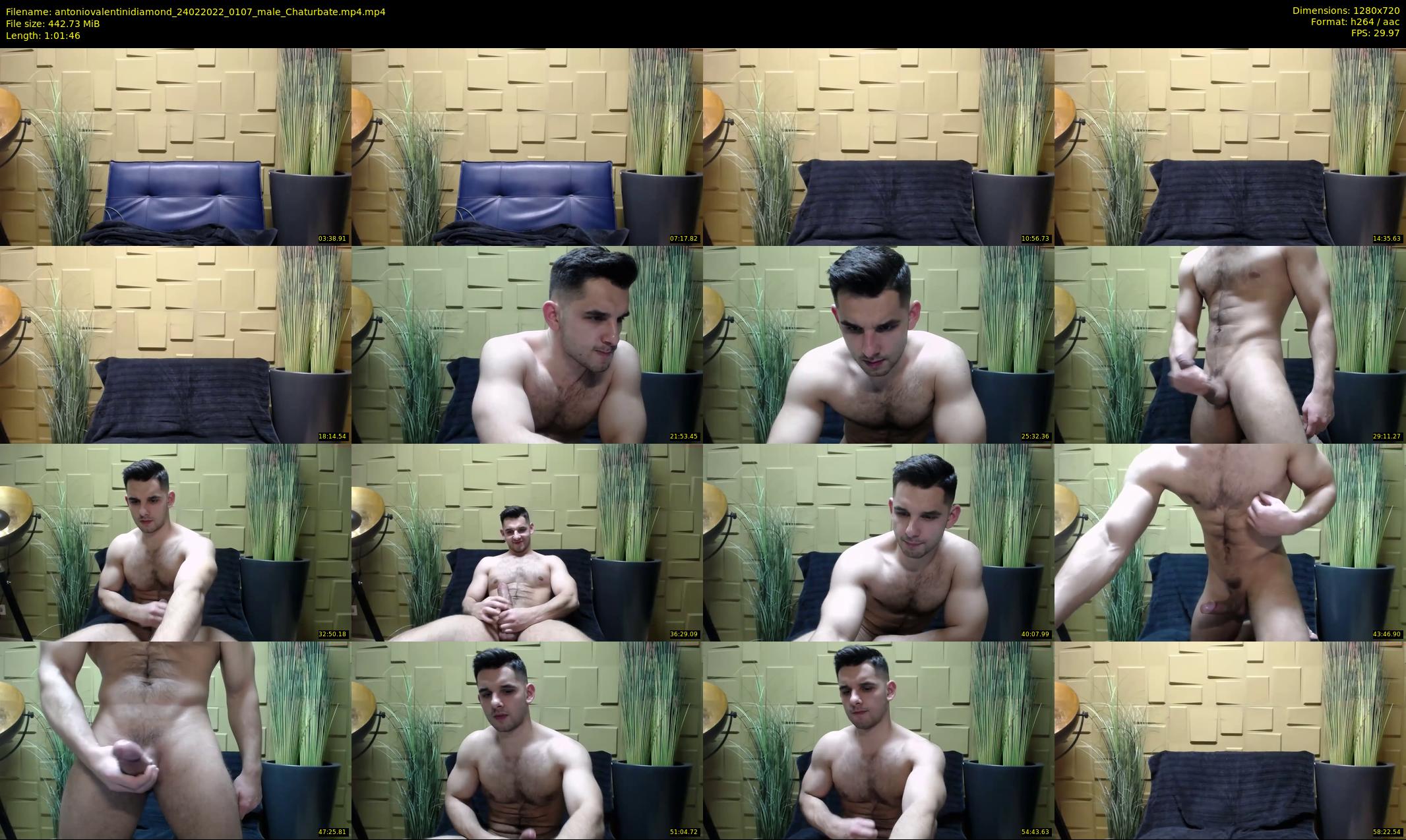 antoniovalentinidiamond — 62 minute Chaturbate male cam show recording, 720p, Feb 24, 2022