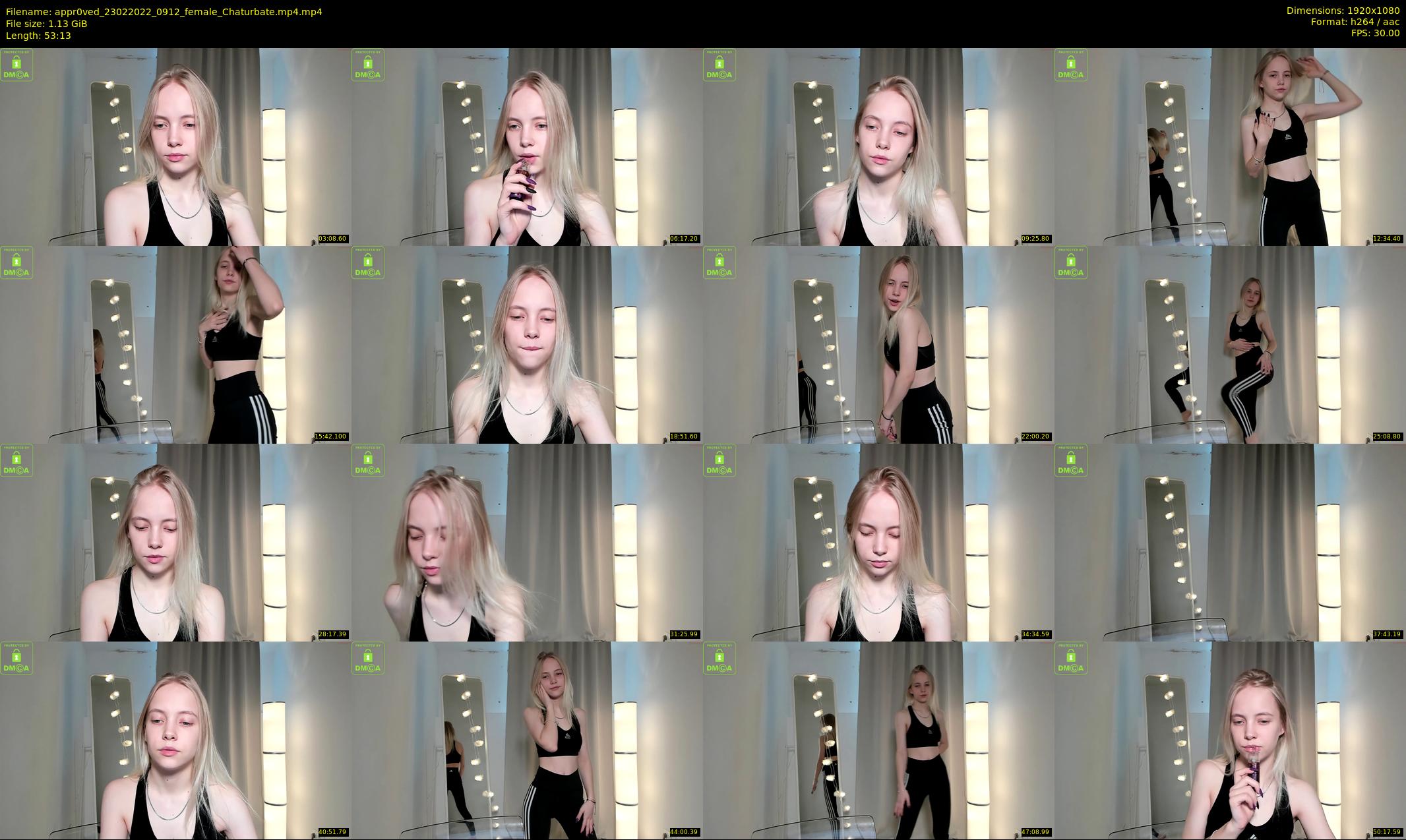 appr0ved — 54 minute Chaturbate female cam show recording, 1080p, Feb 23, 2022