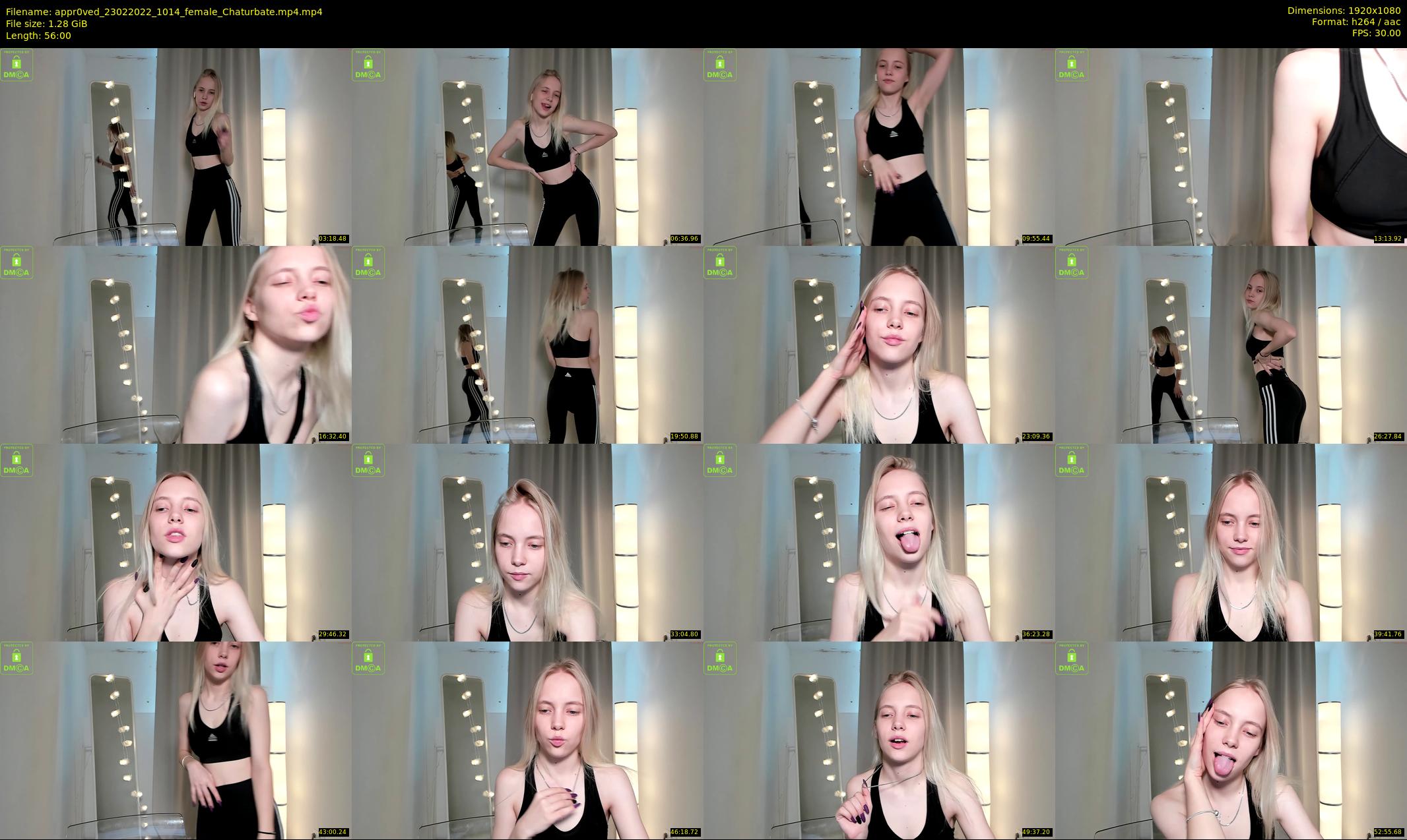 appr0ved — 56 minute Chaturbate female cam show recording, 1080p, Feb 23, 2022