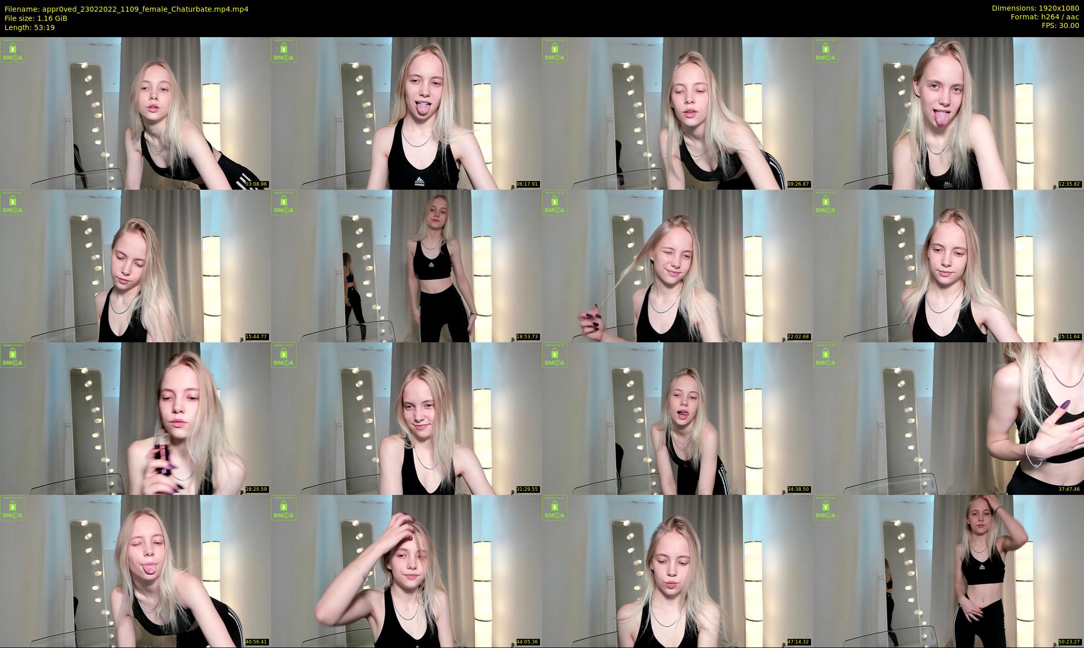 appr0ved — 54 minute Chaturbate female cam show recording, 1080p, Feb 23, 2022