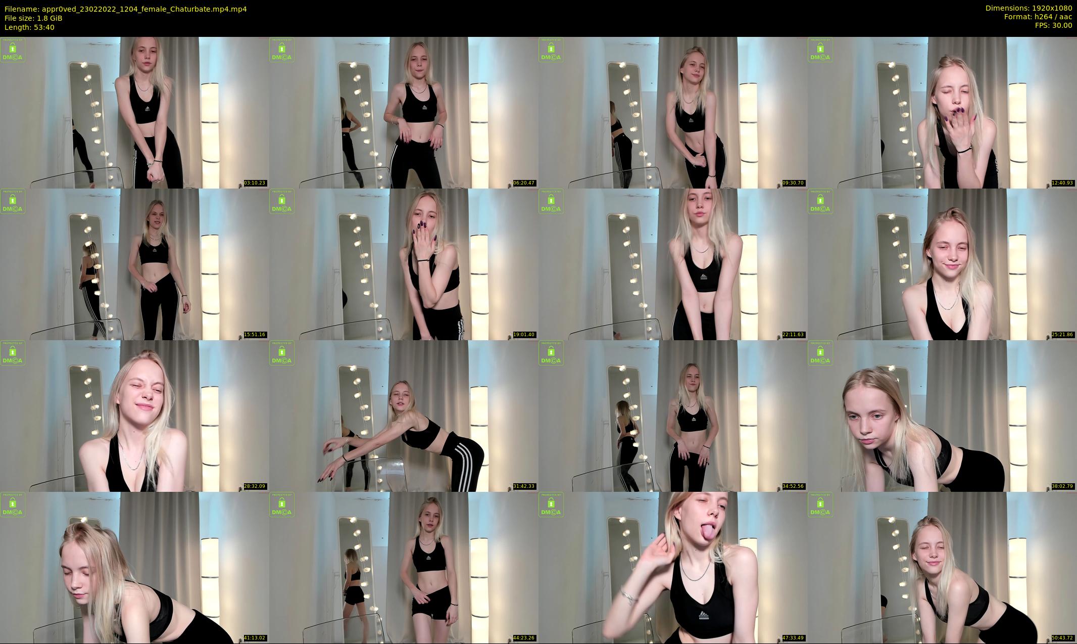 appr0ved — 54 minute Chaturbate female cam show recording, 1080p, Feb 23, 2022