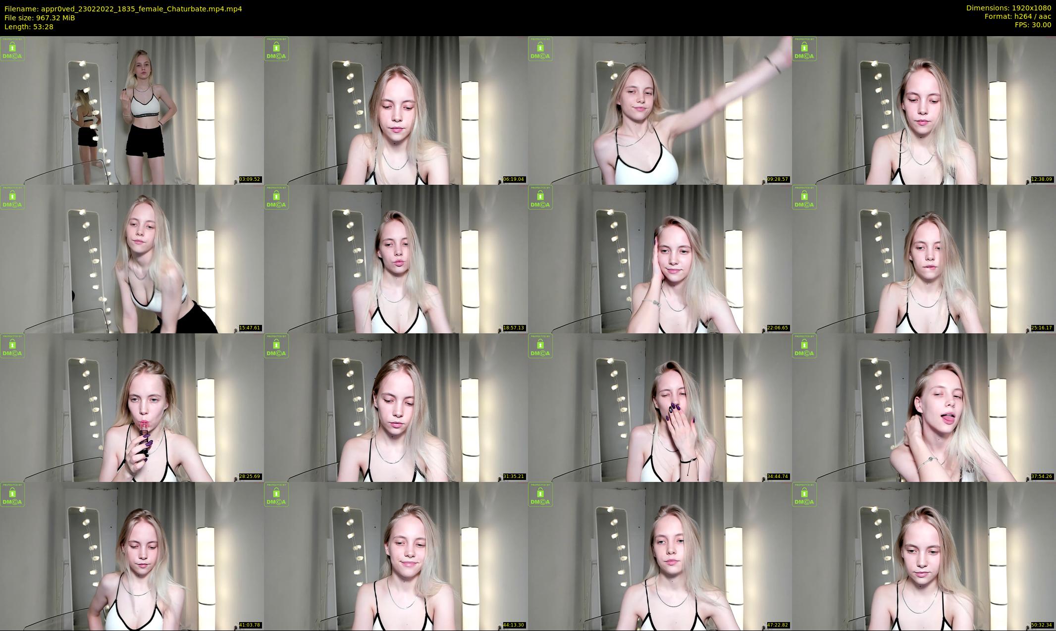 appr0ved — 54 minute Chaturbate female cam show recording, 1080p, Feb 23, 2022
