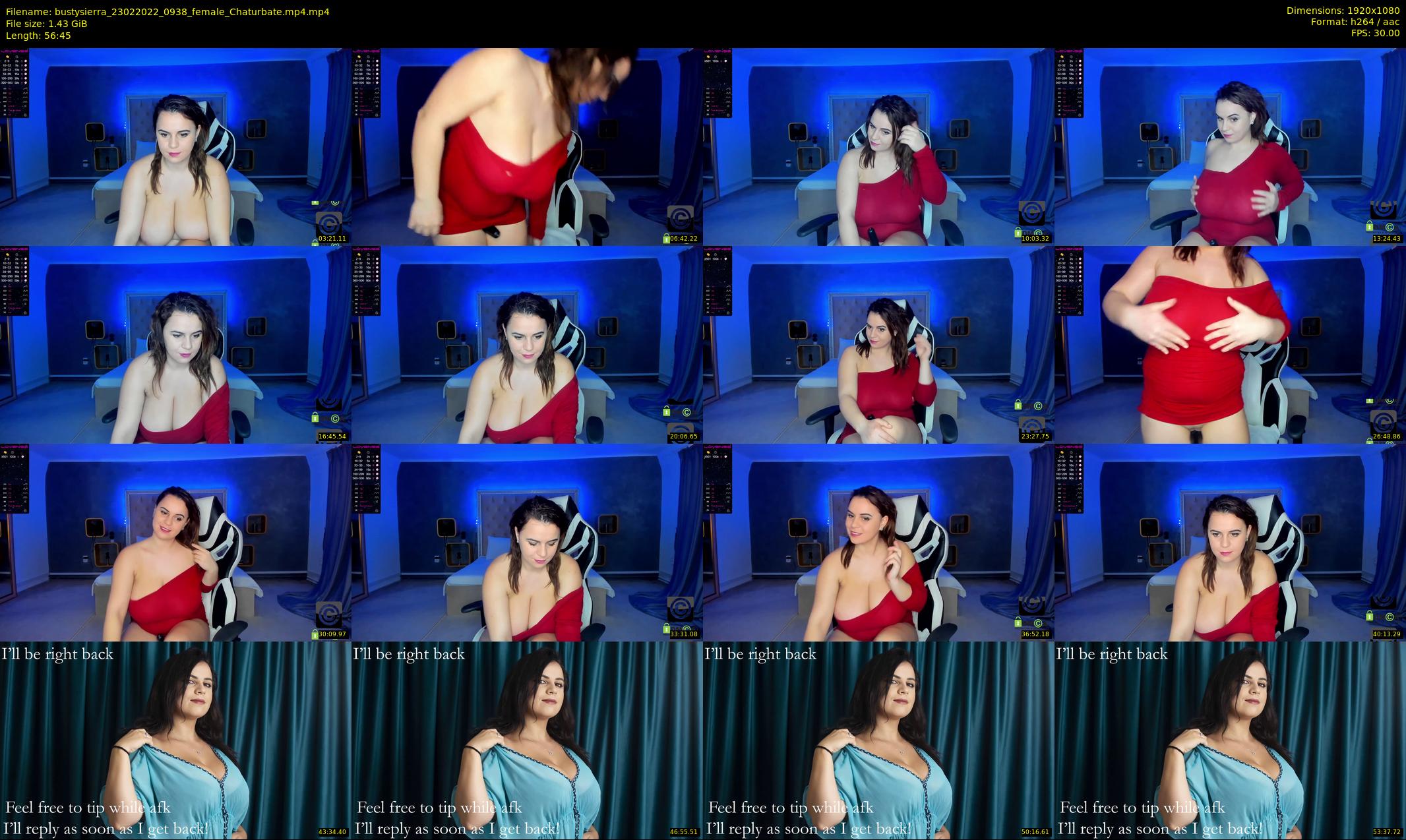 bustysierra — 57 minute Chaturbate female cam show recording, 1080p, Feb 23, 2022