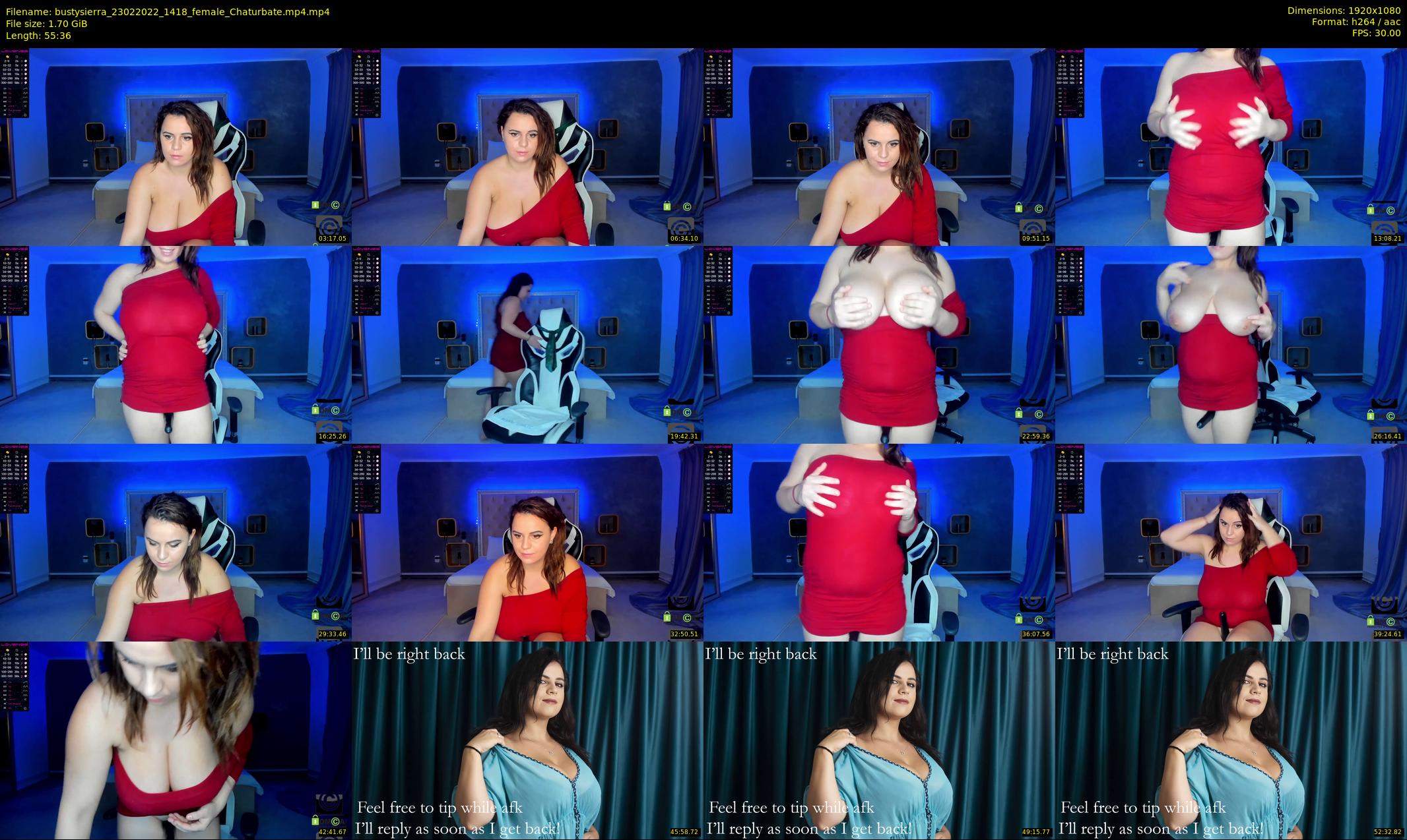 bustysierra — 56 minute Chaturbate female cam show recording, 1080p, Feb 23, 2022