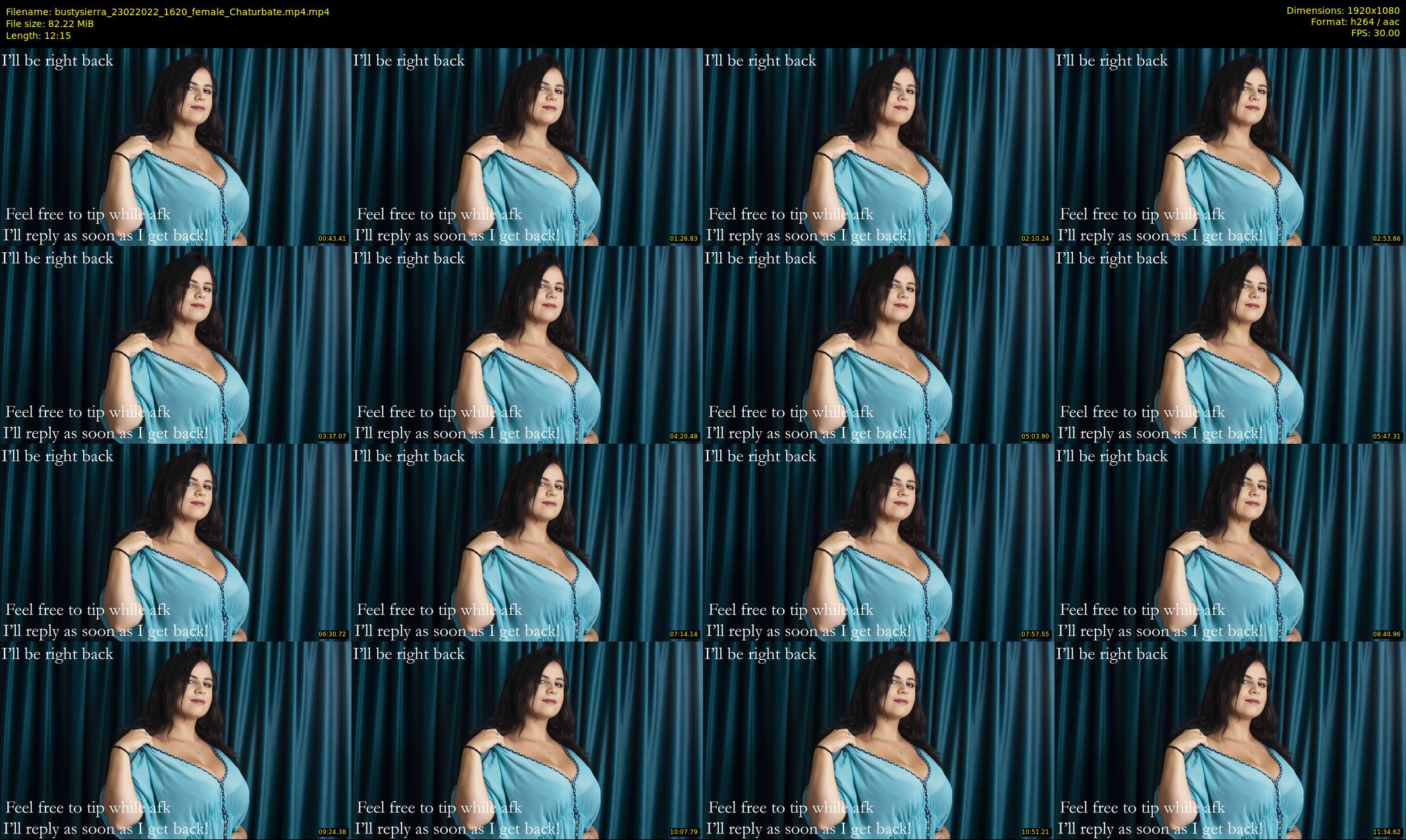 bustysierra — 13 minute Chaturbate female cam show recording, 1080p, Feb 23, 2022