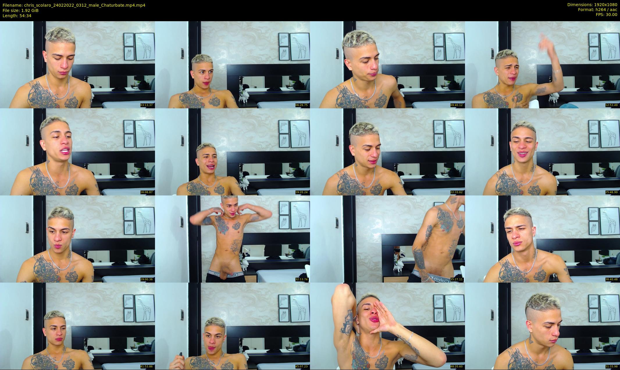 chris_scolaro — 55 minute Chaturbate male cam show recording, 1080p, Feb 24, 2022