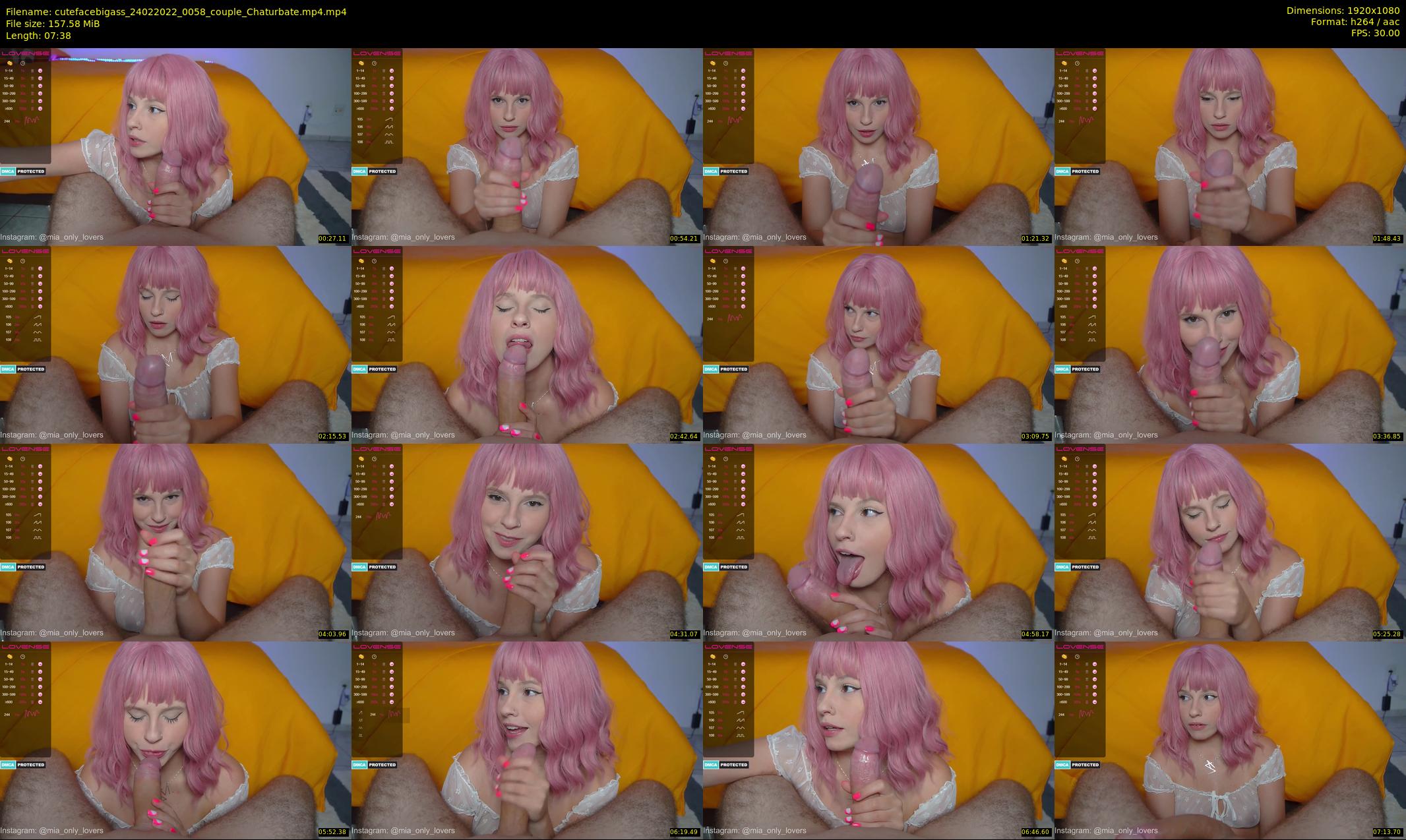 cutefacebigass — 8 minute Chaturbate couple cam show recording, 1080p, Feb 24, 2022