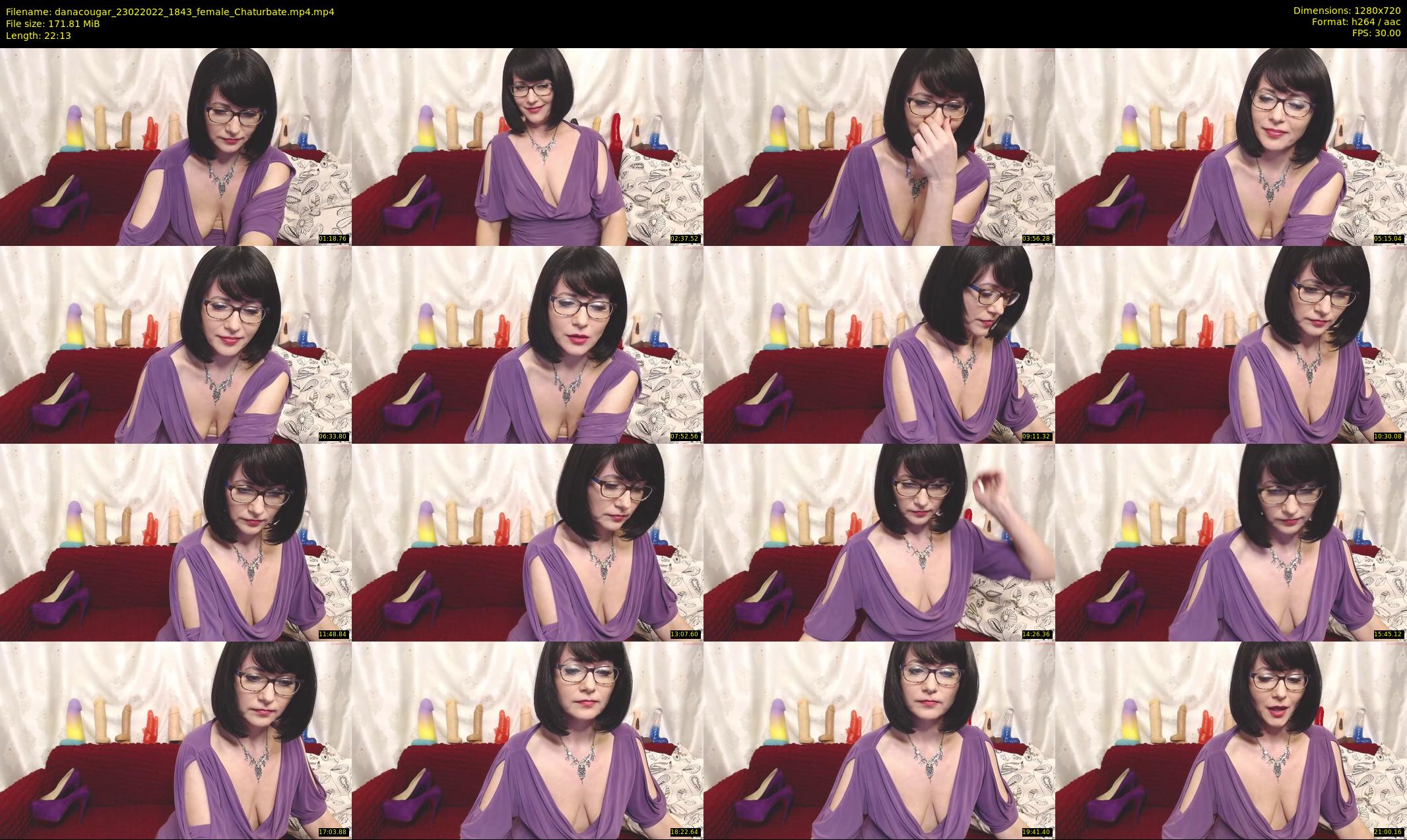 danacougar — 23 minute Chaturbate female cam show recording, 720p, Feb 23, 2022