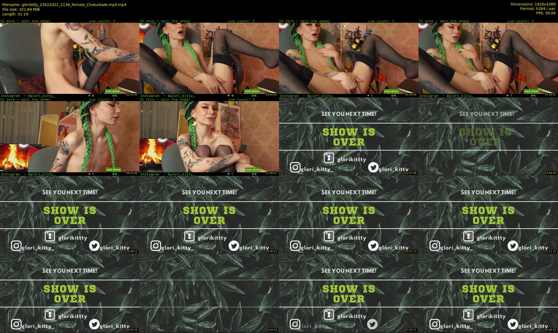 glorikitty — 32 minute Chaturbate female cam show recording, 1080p, Feb 23, 2022